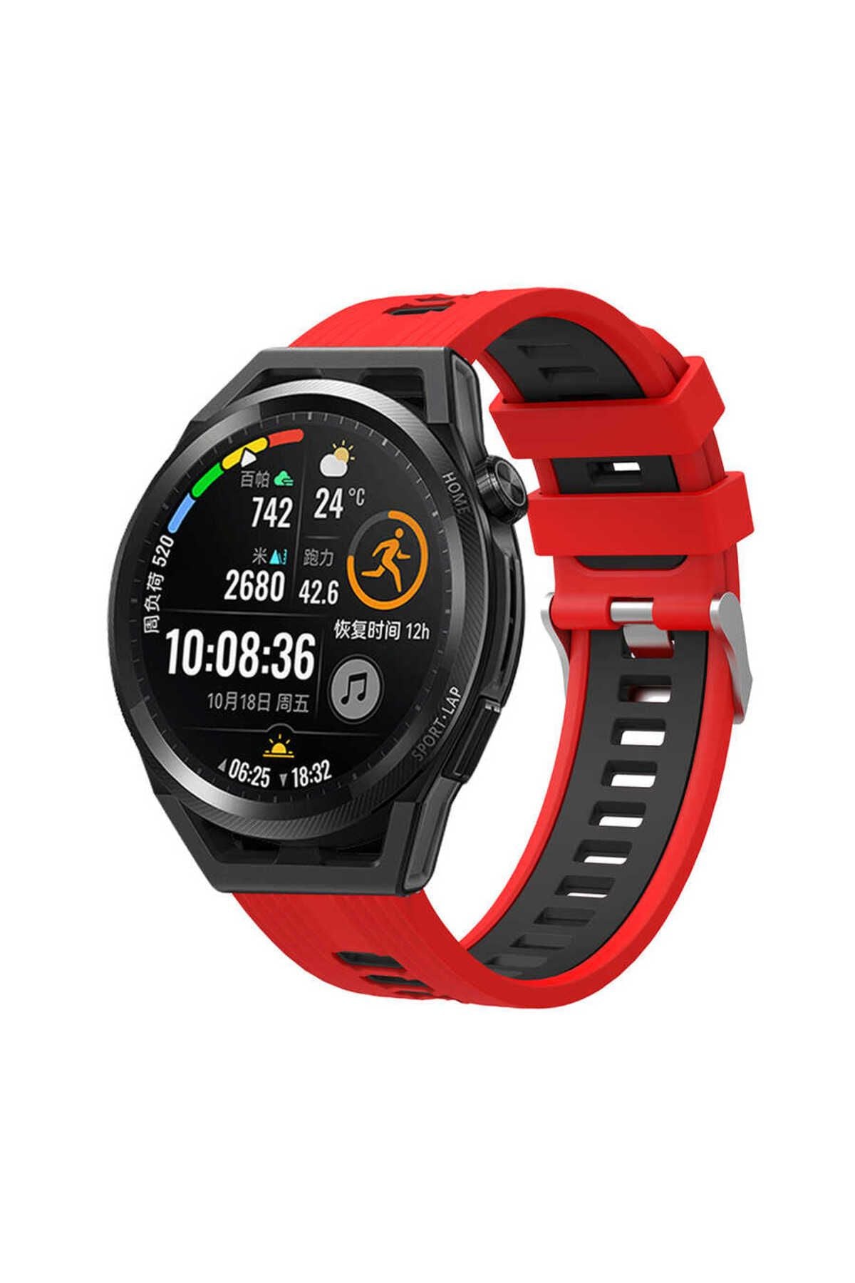 Galaxy Watch Active 2 44mm KRD-55 Uyumlu Kordon lumena Siyah-Sarı
