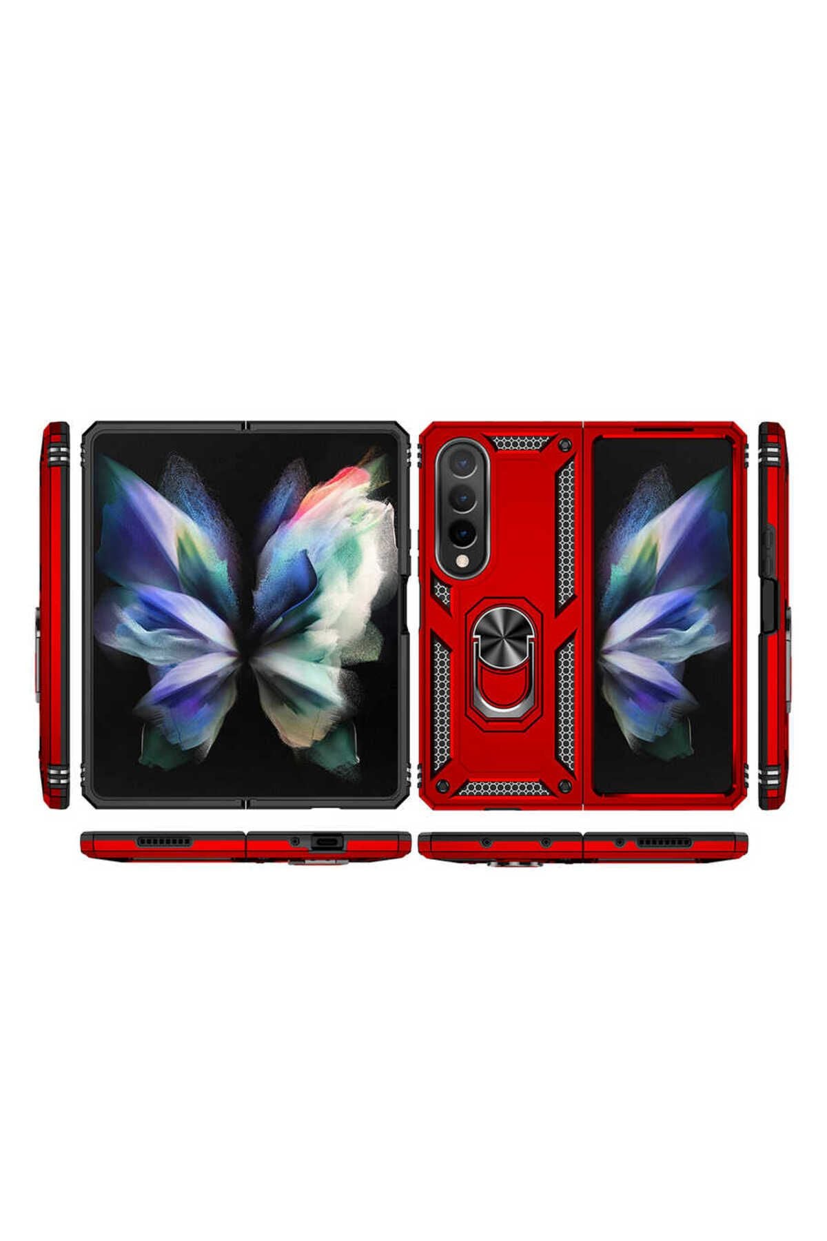 Galaxy Z Fold 4 Uyumlu Zore Vega Kılıf-Kırmızı
