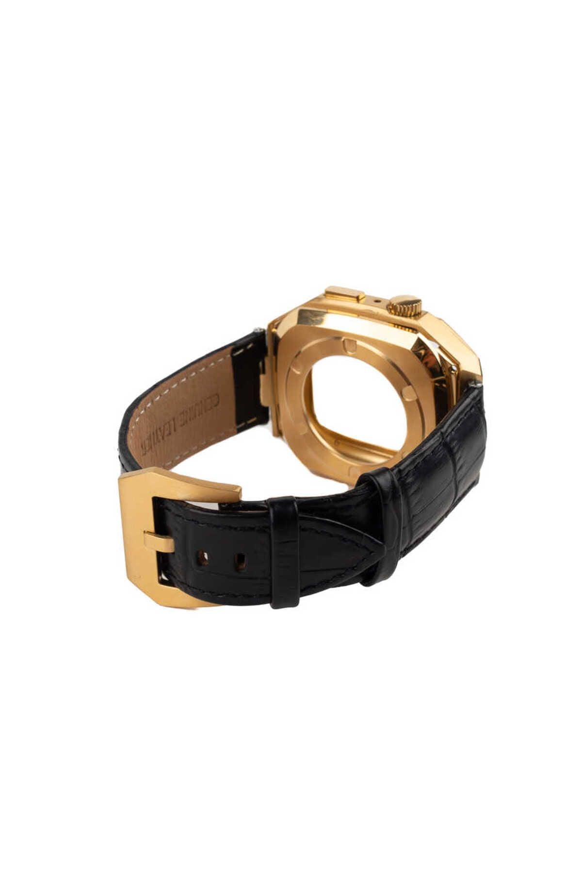 Watch 7 45mm Uyumlu KRD-67 Zore Kordon-Kahverengi-Gümüş