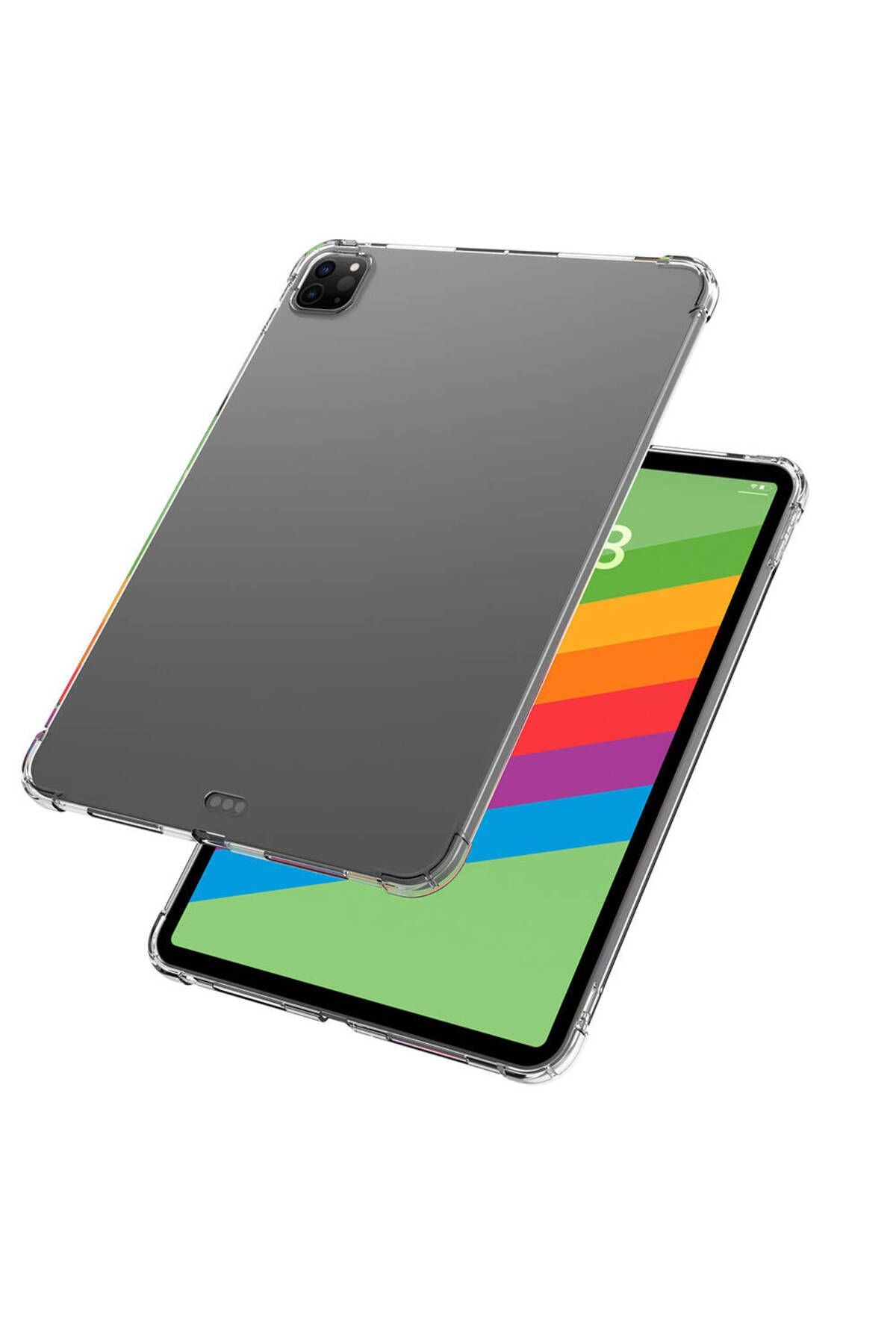 iPad Pro 11 2024 Kılıf Uyumlu Zore Tablet Nitro Anti Shock Silikon Kapak-Şeffaf