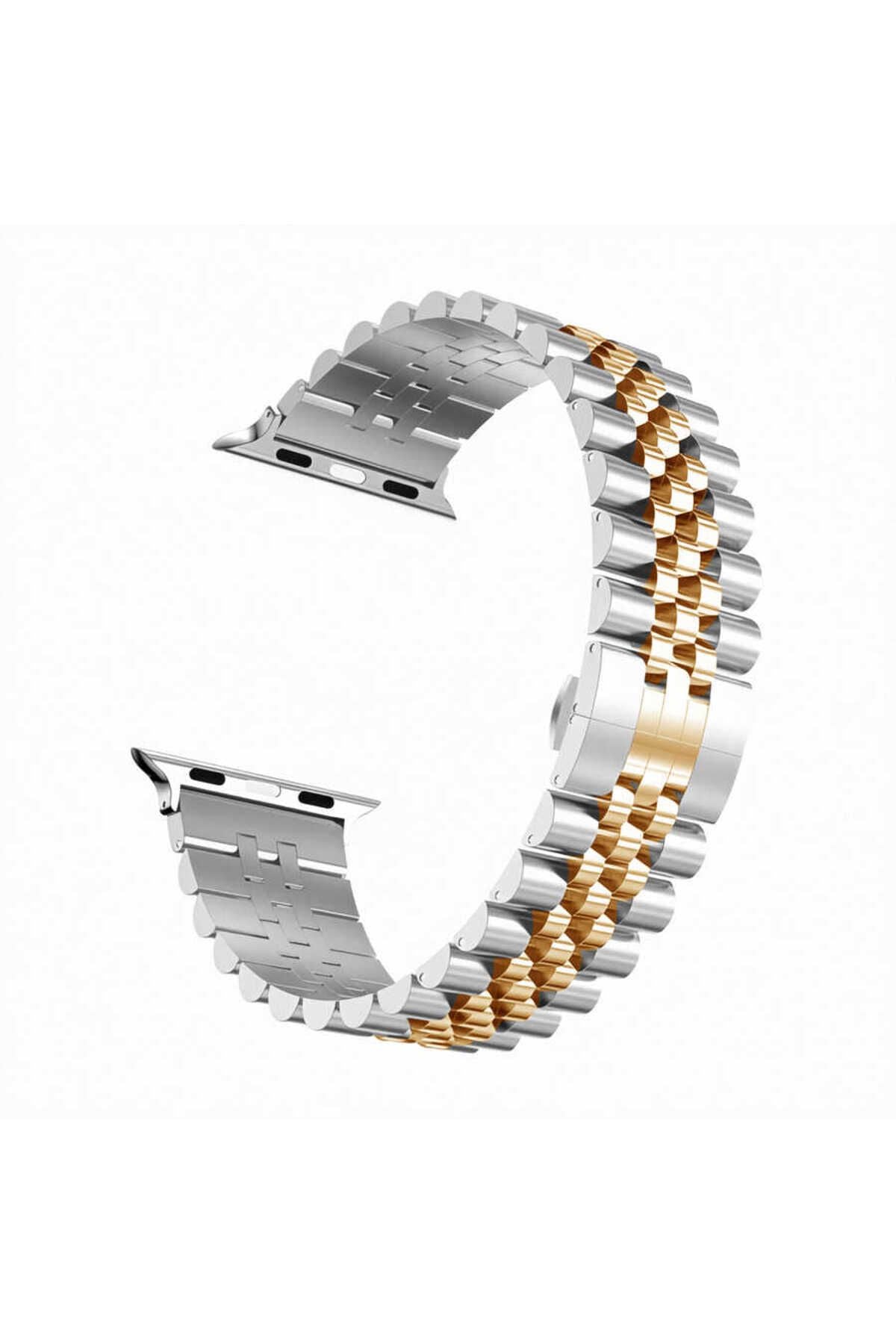 Watch Ultra 49mm Kordon Uyumlu KRD-36 Metal Strap Kayış CLO- Gümüş