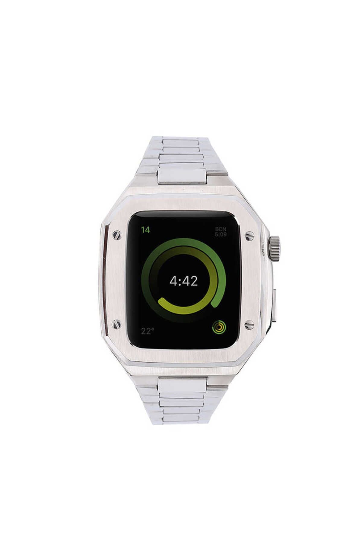 Watch 7 45mm Uyumlu KRD-64 Metal Zore Kordon-Siyah