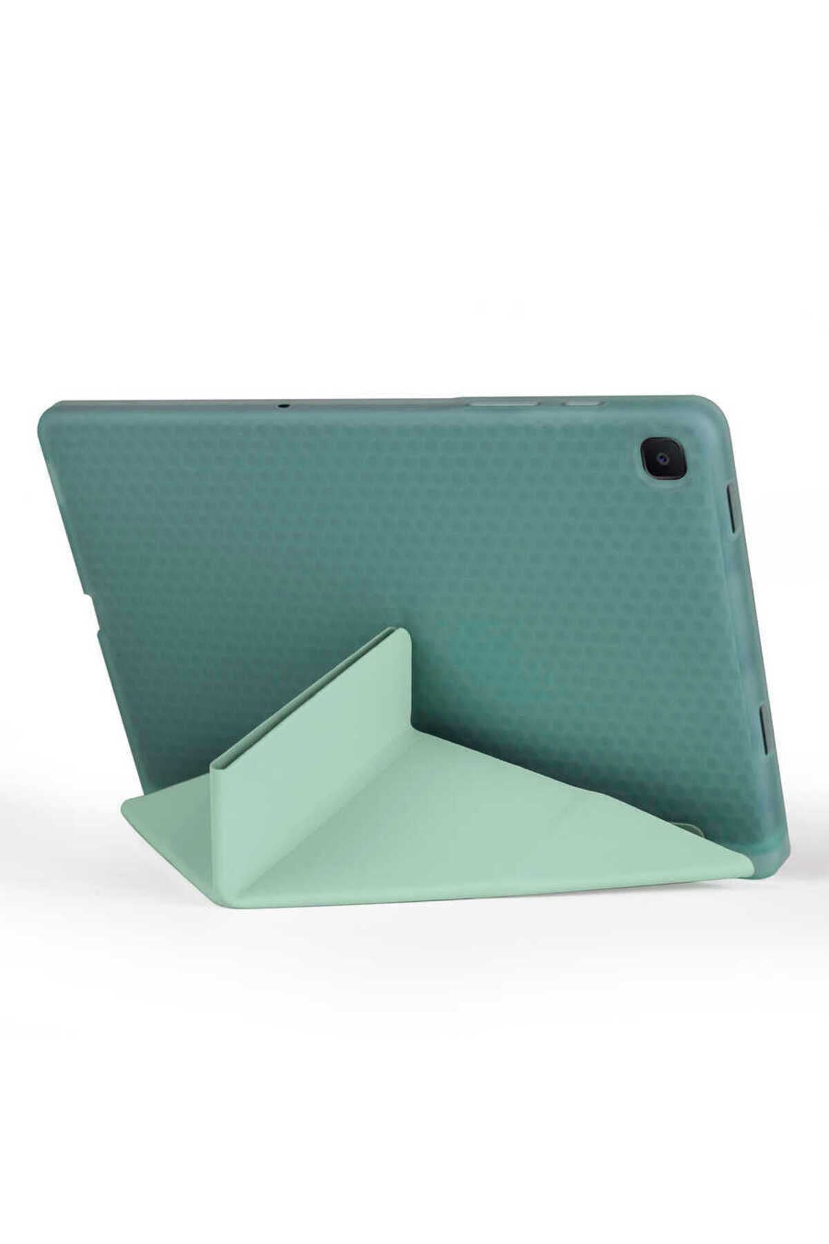 Galaxy Tab A7 10.4 T500 2020 Kılıf  Uyumlu Zore Tri Folding Kalem Bölmeli Standlı Kılıf-Lacivert