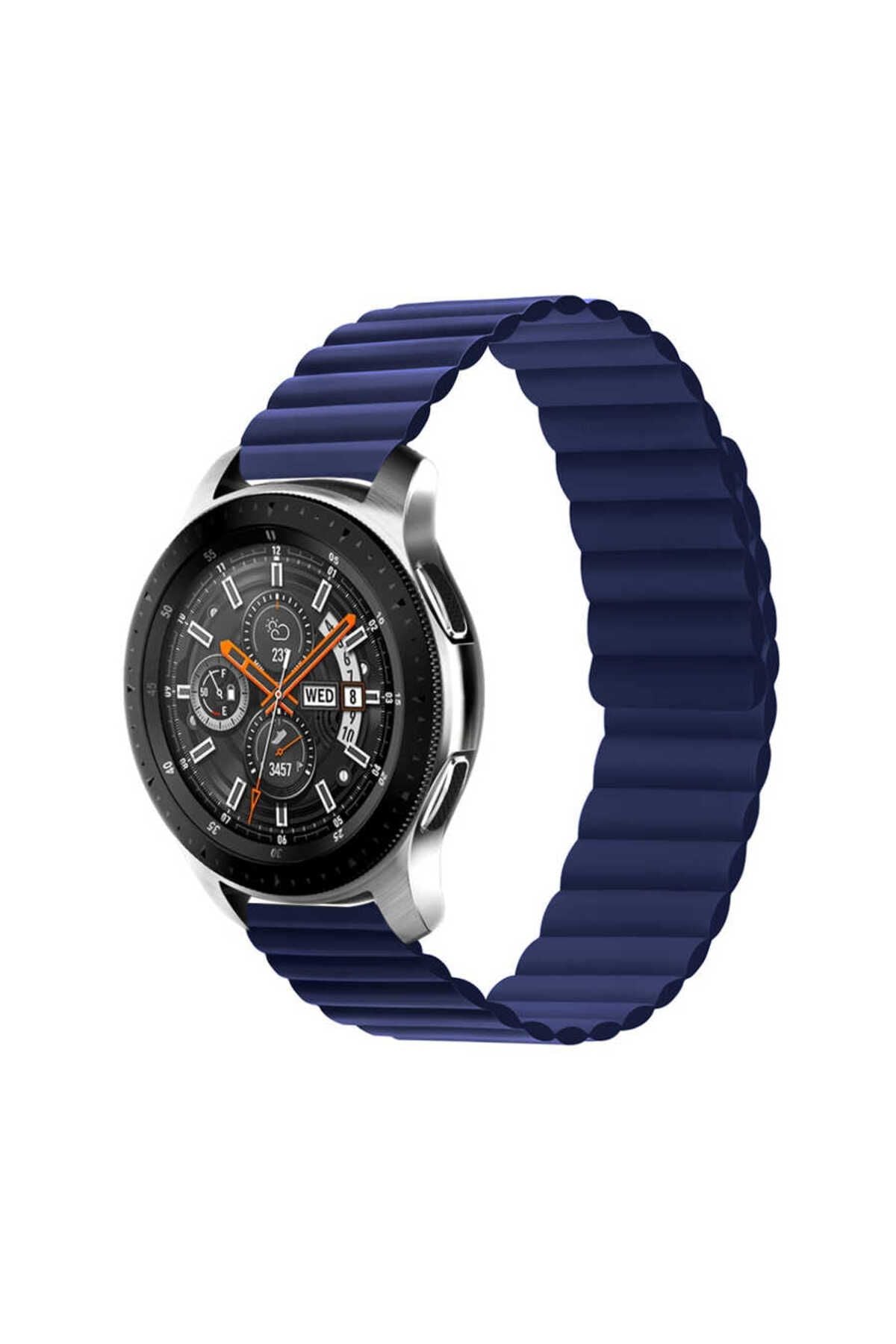 Galaxy Watch Active 2 44mm Uyumlu KRD-52 Zore Kordon-Gri-Sarı