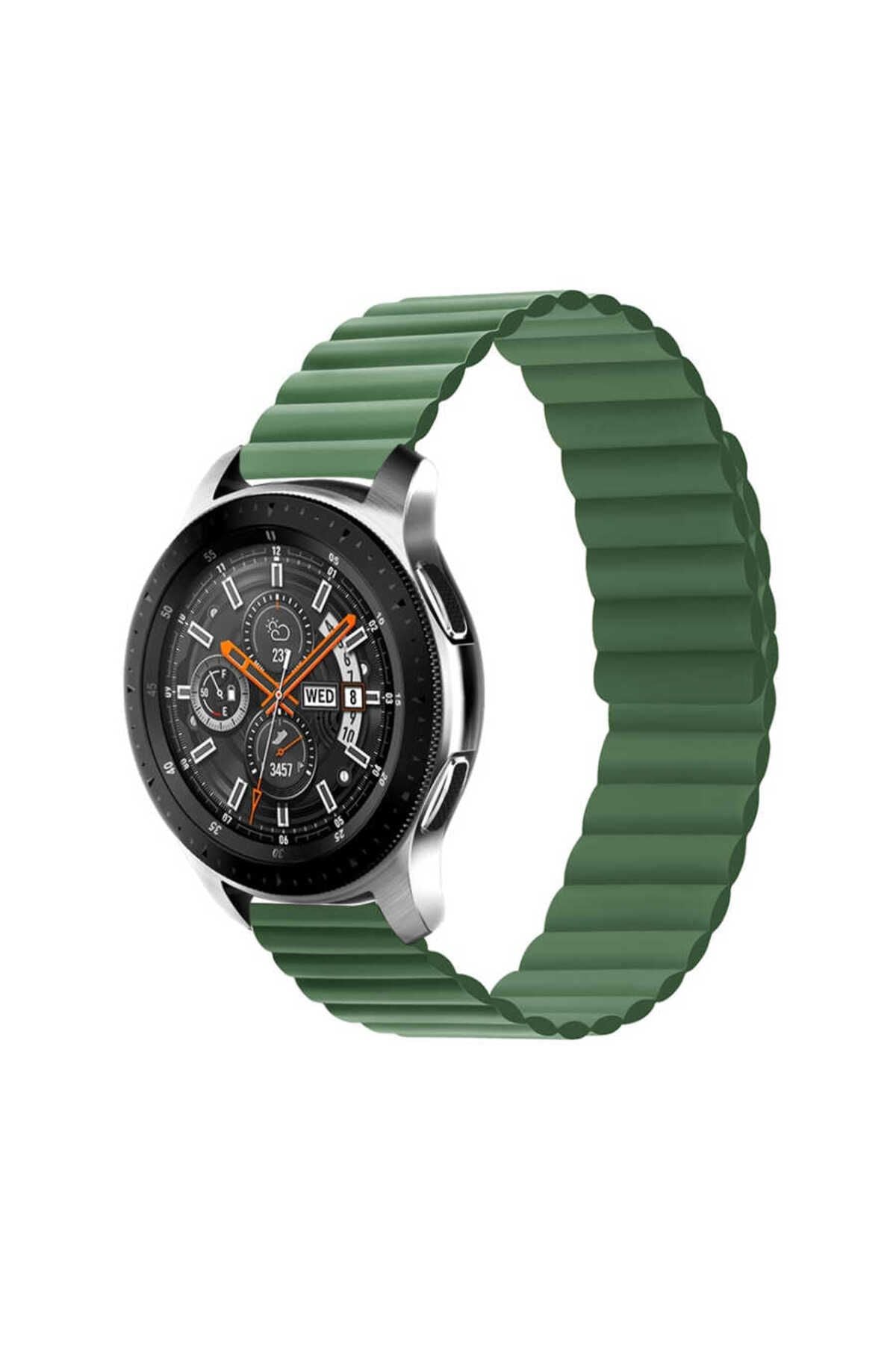 Galaxy Watch Active 2 44mm Uyumlu KRD-52 Kordon BLT Siyah-Sarı