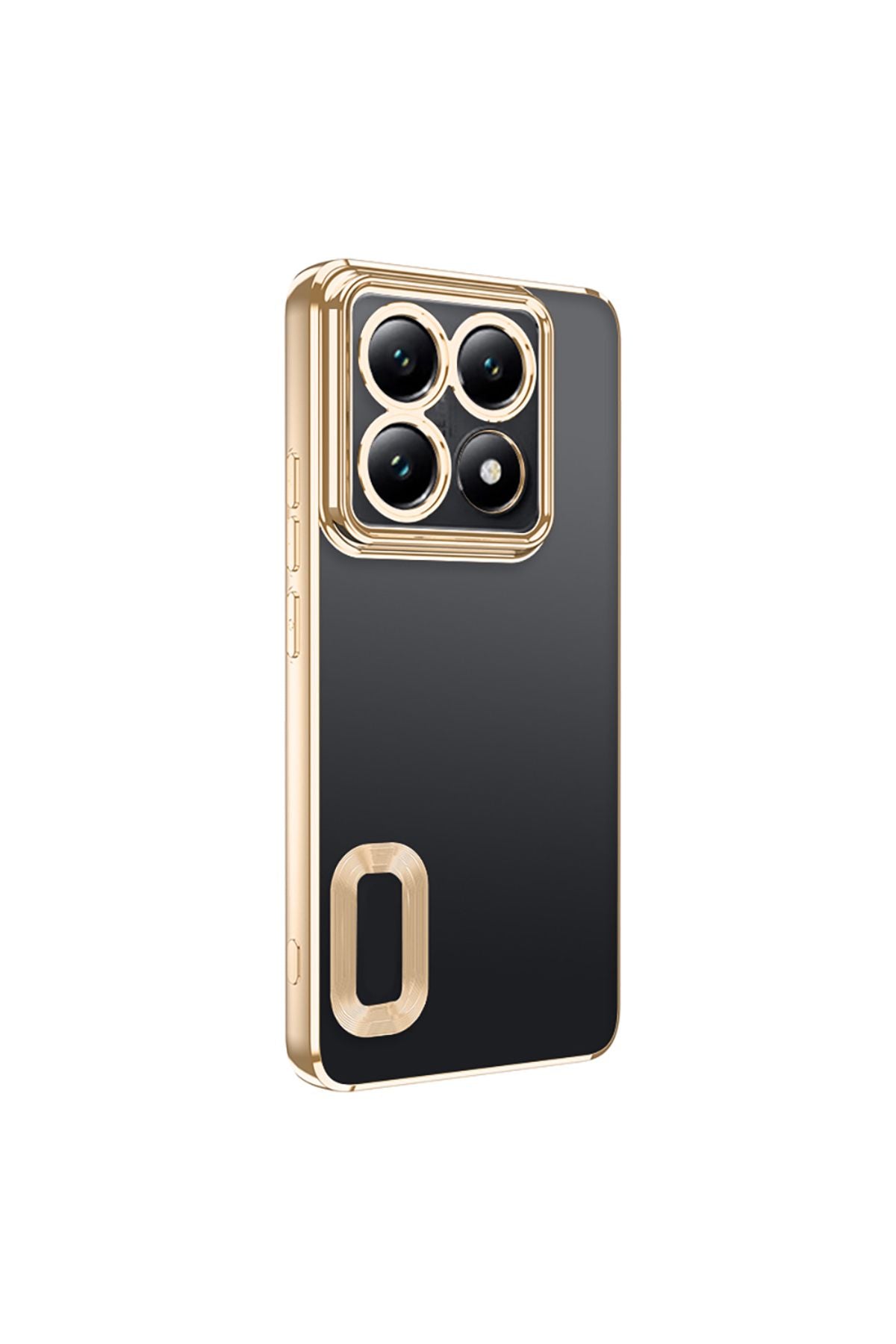 14T Pro Kılıf Kamera Korumalı Logo Gösteren Zore Omega Kapak - Gold