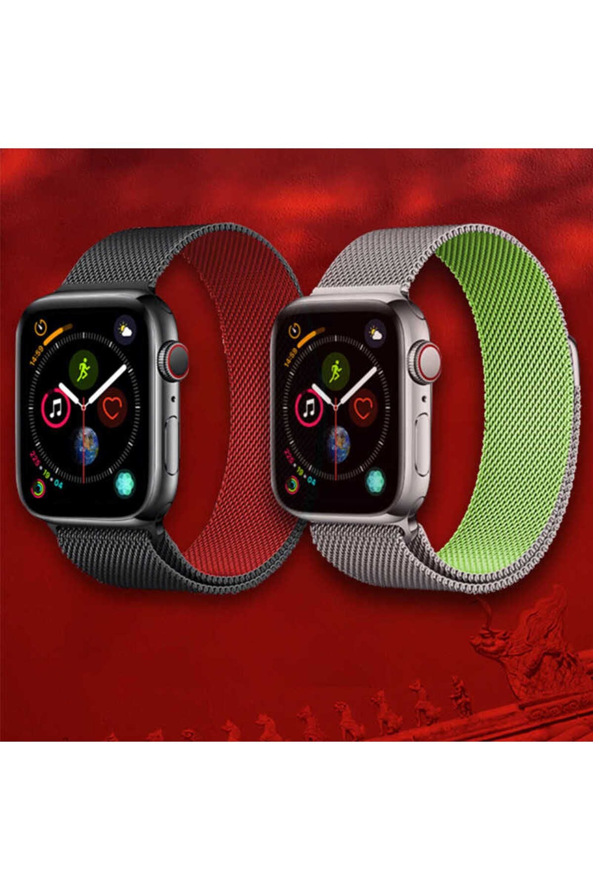 Watch Ultra 49mm Kordon Uyumlu KRD-22 Metal Strap Kayış CLO- NO4