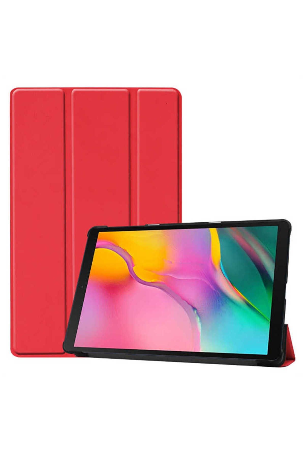 Galaxy Tab A 10.1 (2019) T510  Uyumlu Zore Smart Cover Standlı 1-1 Kılıf-Mavi