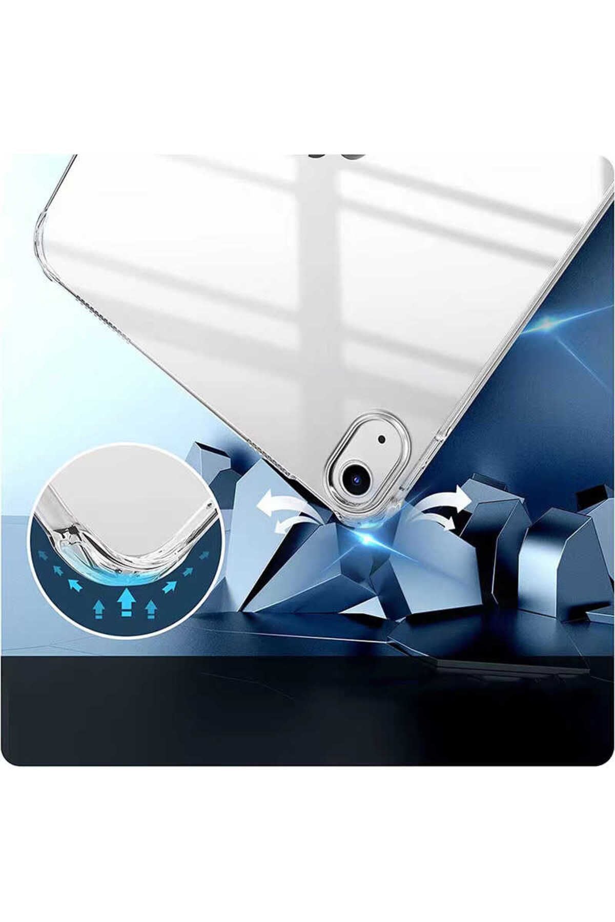 iPad 10.9 2022 (10.Nesil) - Uyumlu Uyumlu Zore Tablet Nitro Anti Shock Silikon Kapak-Renksiz