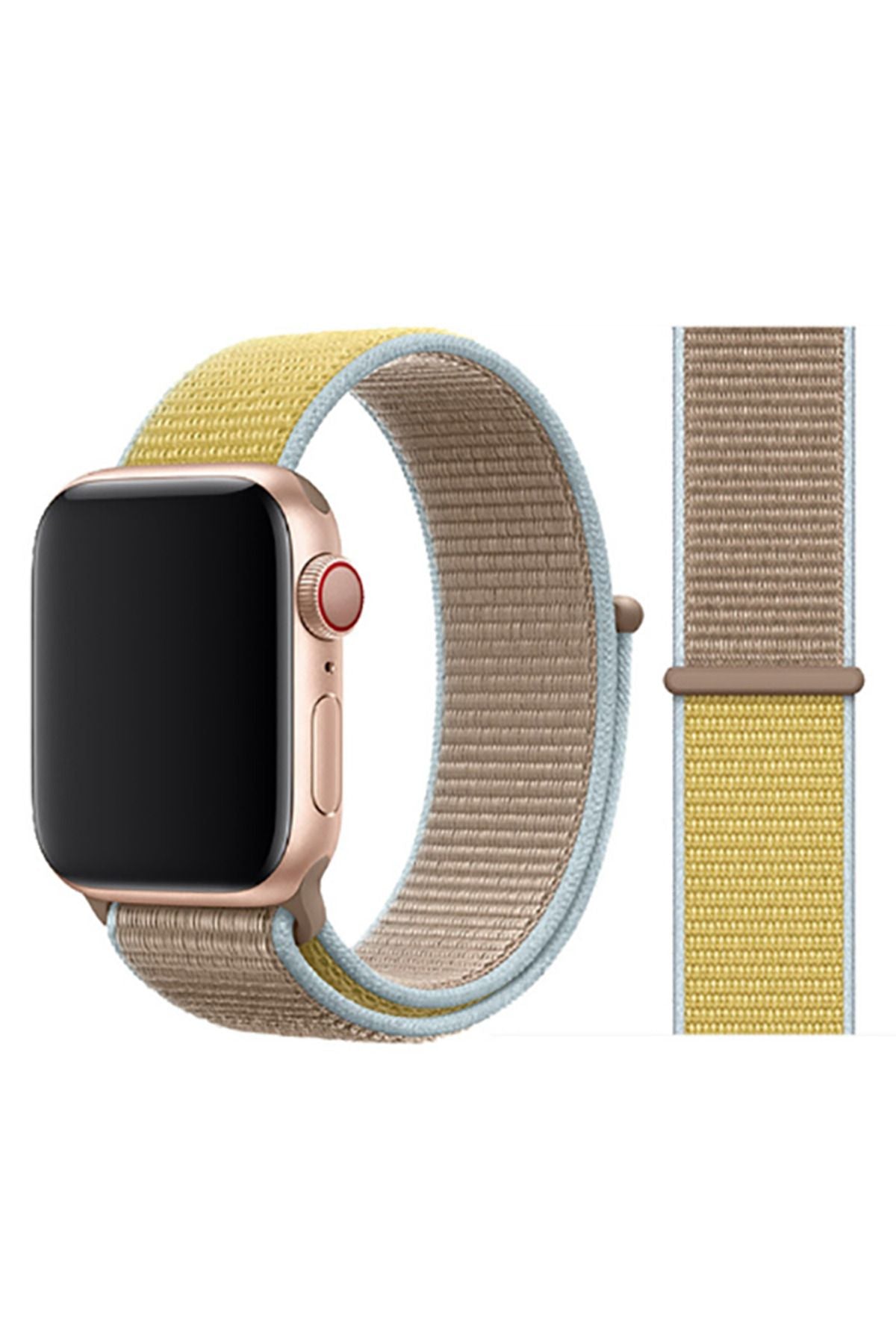 Watch Ultra 49mm Kordon Uyumlu KRD-03 Hasır Strap Kayış CLO- 24-Hisbicus