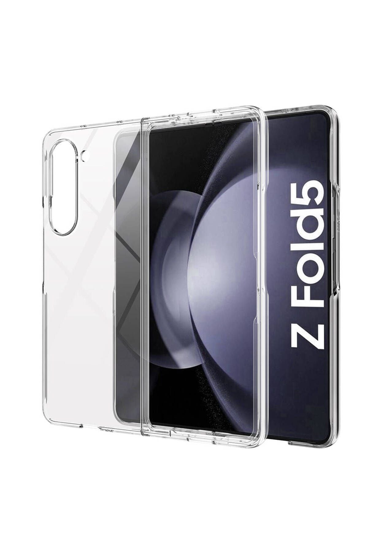 Galaxy Z Fold 5 Uyumlu Zore Droga Kılıf-Renksiz