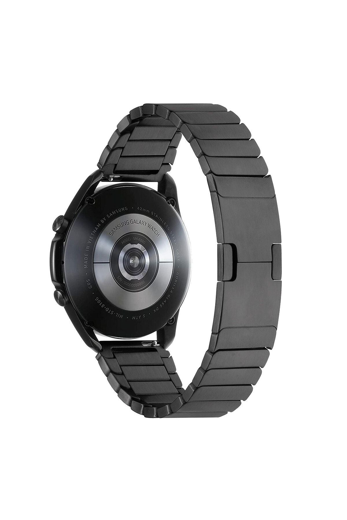 Galaxy Watch 46mm Uyumlu KRD-82 22mm Metal Zore Kordon-Gri