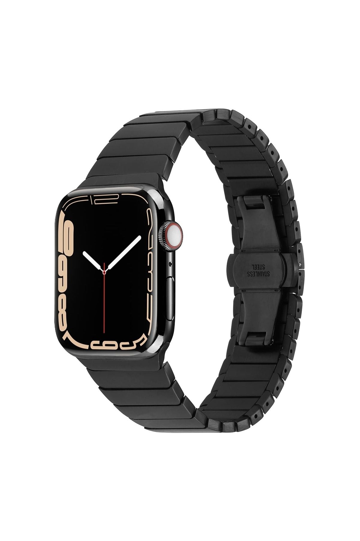 Watch Ultra 49mm Kordon Uyumlu KRD-79 Metal Strap Kayış CLO- Gri
