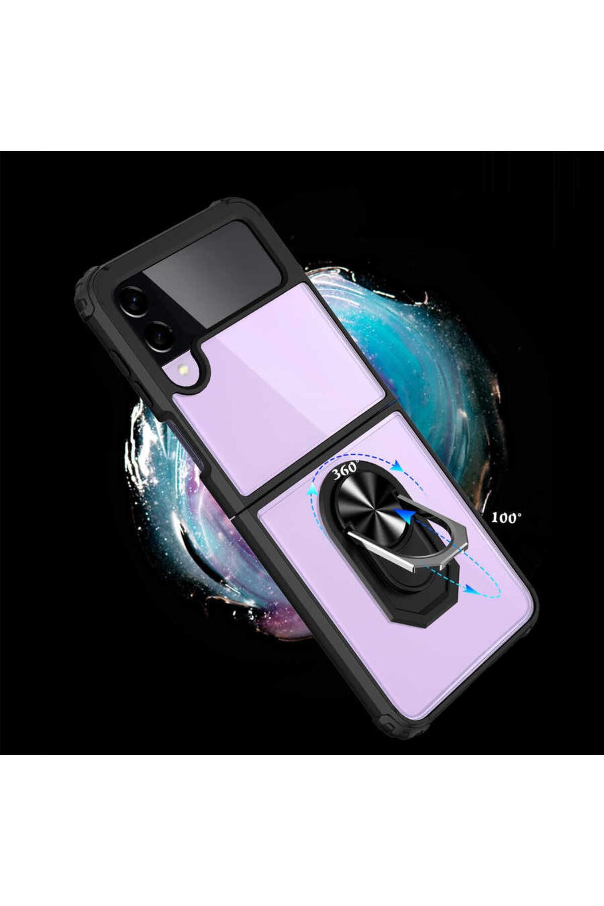 Galaxy Z Flip 3 Kılıf Zore Mola Kapak - Siyah