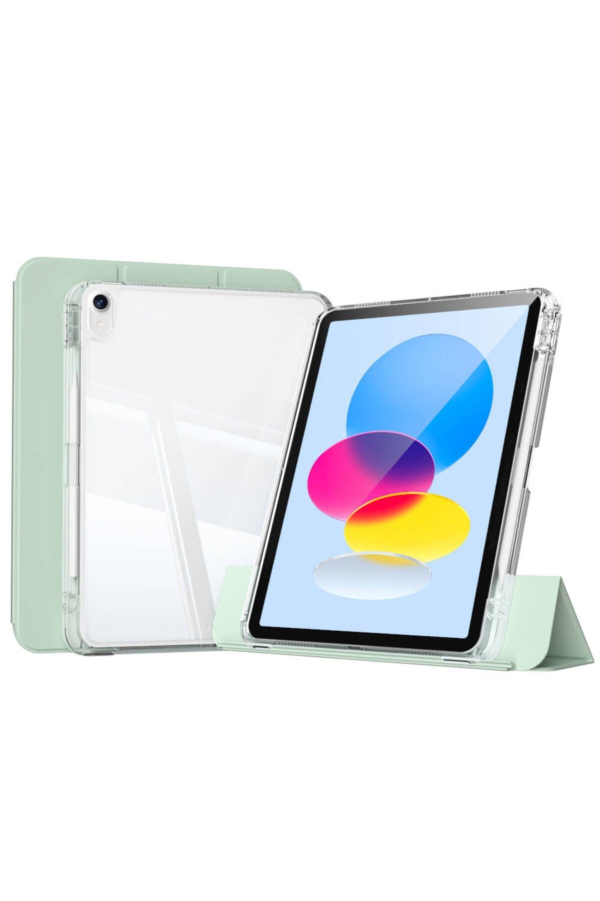 iPad 10.9 2022 (10.Nesil) Kılıf Magnetik Ayrılabilen Airbagli Zore Sliding Tablet Kılıfı - Pembe