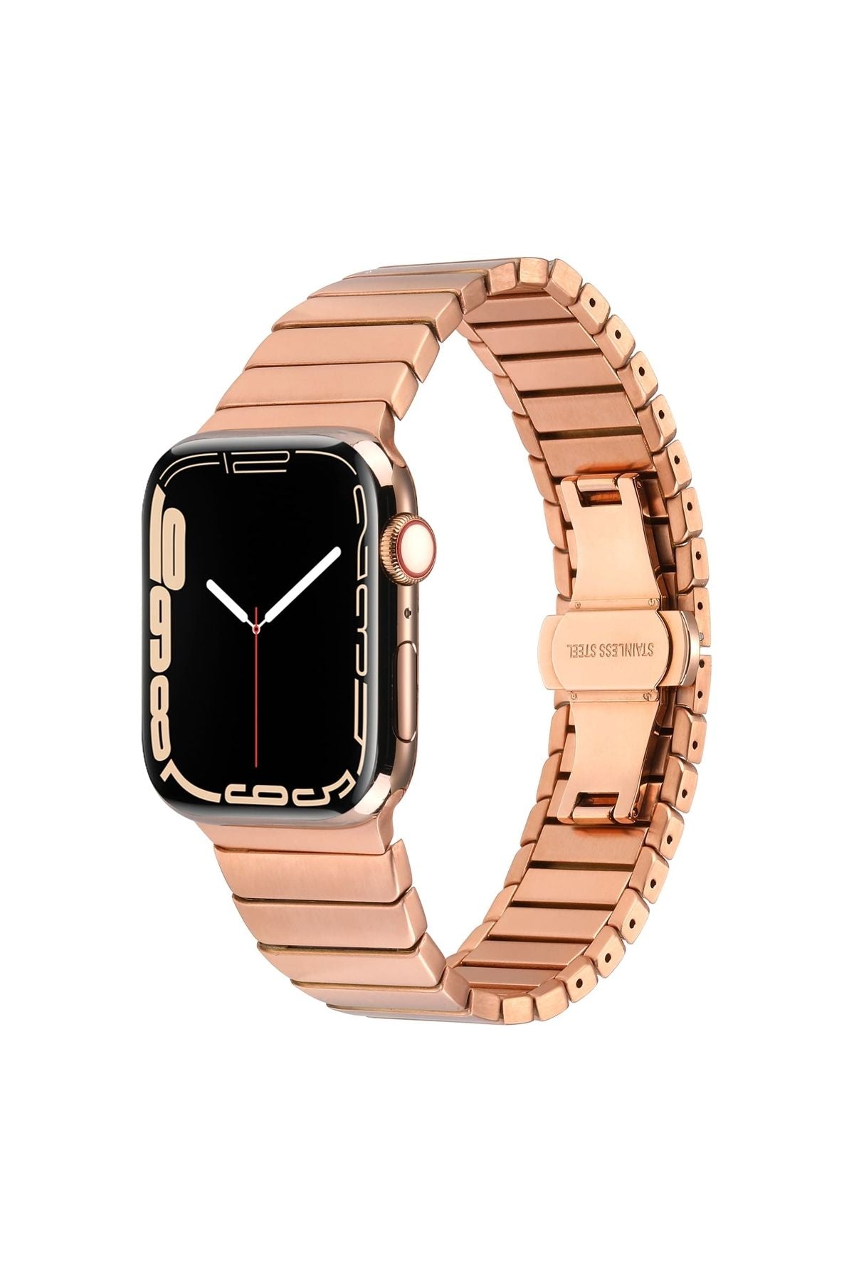 Watch Ultra 49mm Kordon Uyumlu KRD-79 Metal Strap Kayış CLO- Gri