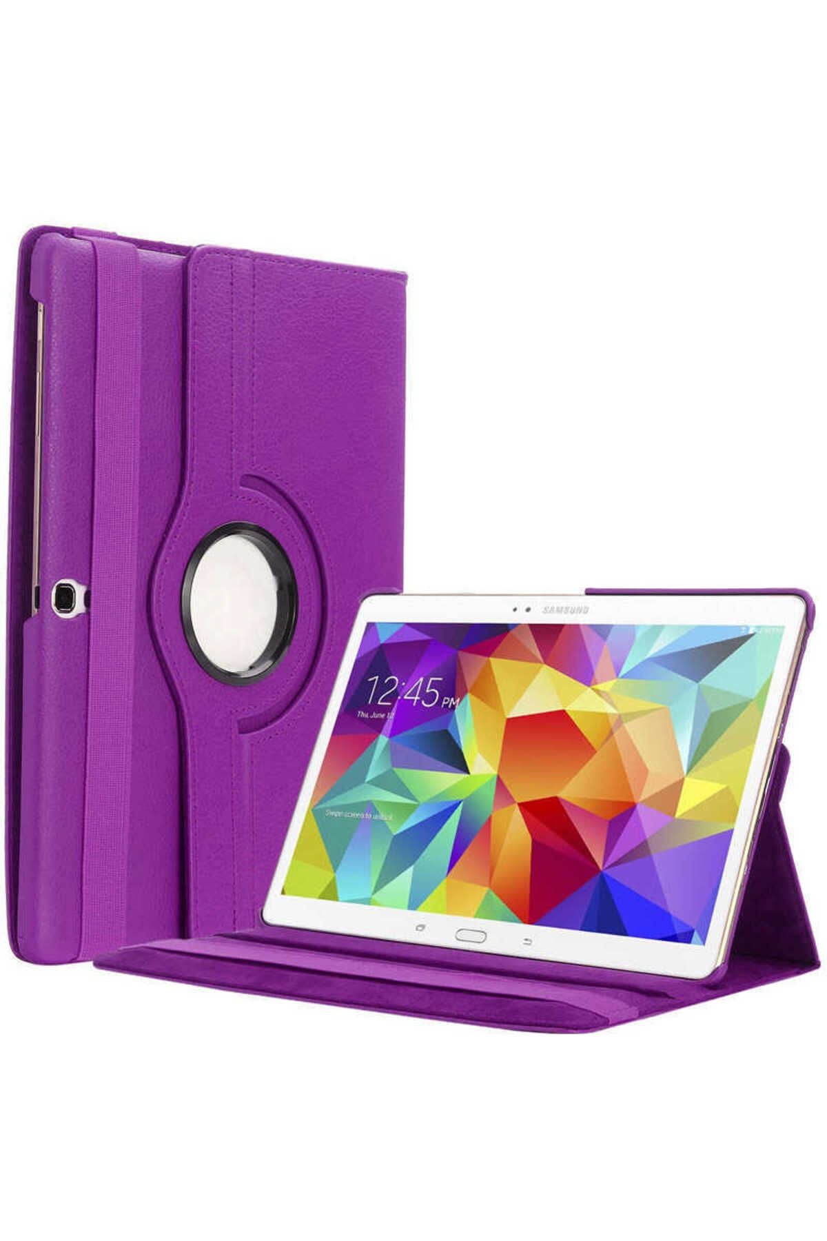 Galaxy Tab S3 9.7 T820  Uyumlu Zore Dönebilen Standlı Kılıf-Beyaz