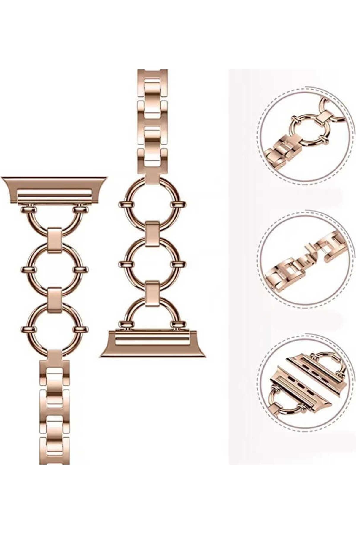Watch 7 45mm Uyumlu KRD-56 Metal Zore Kordon-Siyah