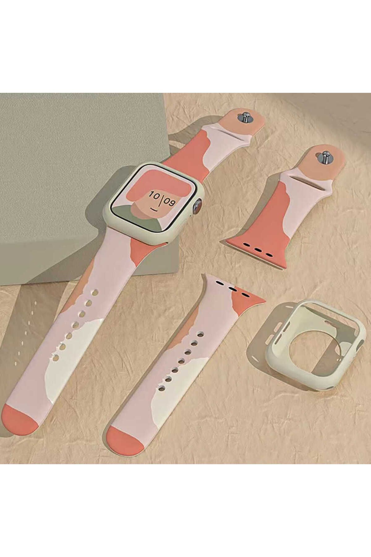 Watch Ultra 49mm Kordon KRD-62 Uyumlu Strap Kayış CLO- Rouge Powder