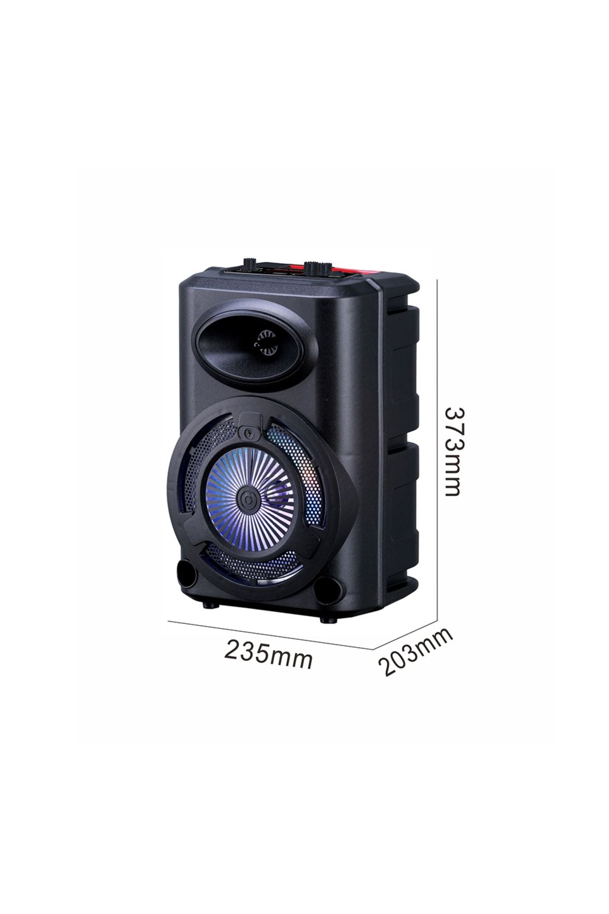 Zore GD-903 Dijital LED Göstergeli FM Radyolu Mikrofonlu RGB TWS 8 inç Stereo Bass Kablosuz Karaoke