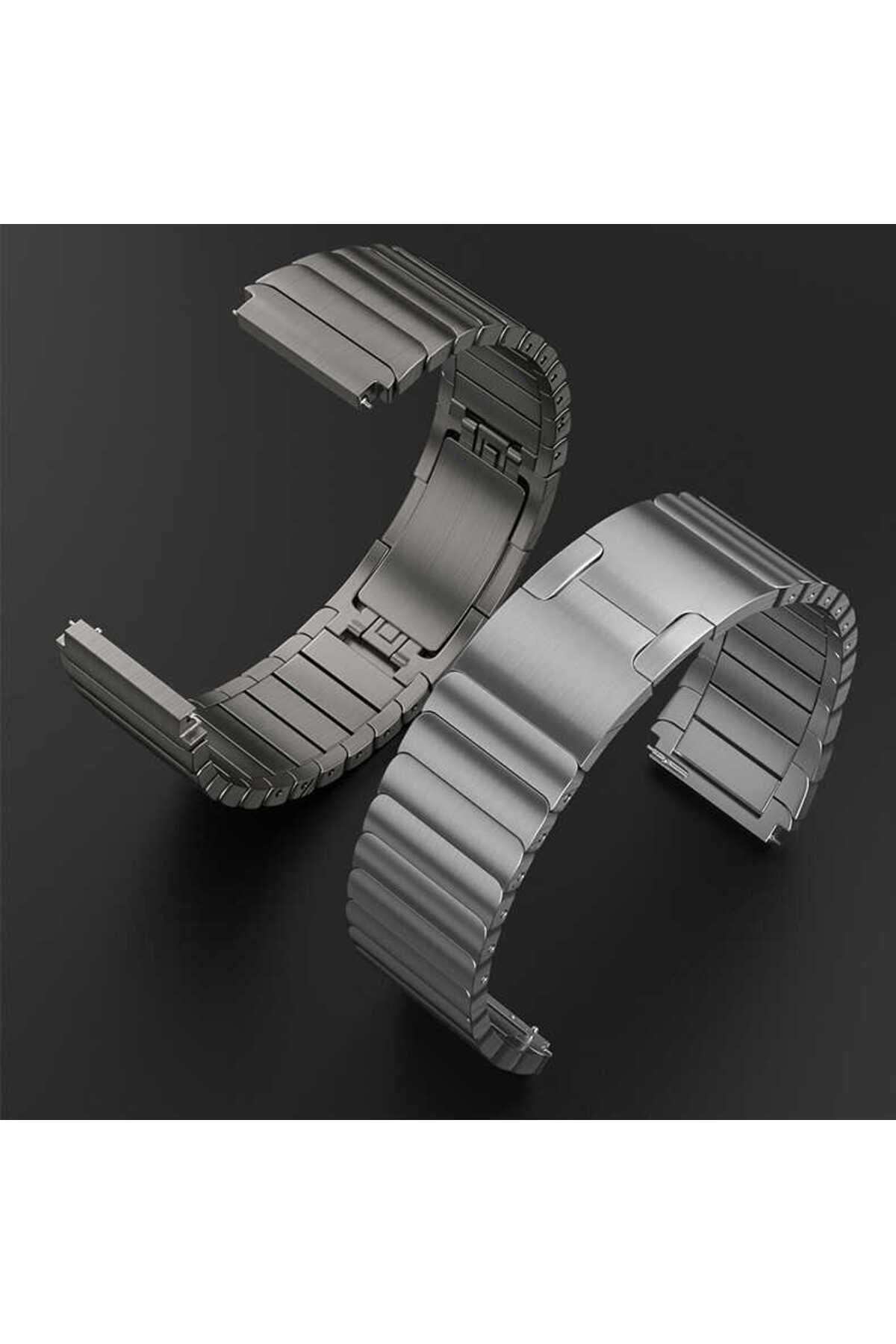 Galaxy Watch 46mm Uyumlu KRD-35 22mm Metal Zore Kordon-Gümüş