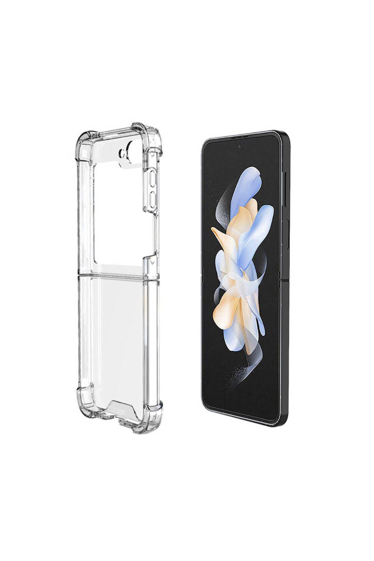 Galaxy Z Flip 6 Kılıf Zore Nitro Anti Shock Silikon - Şeffaf