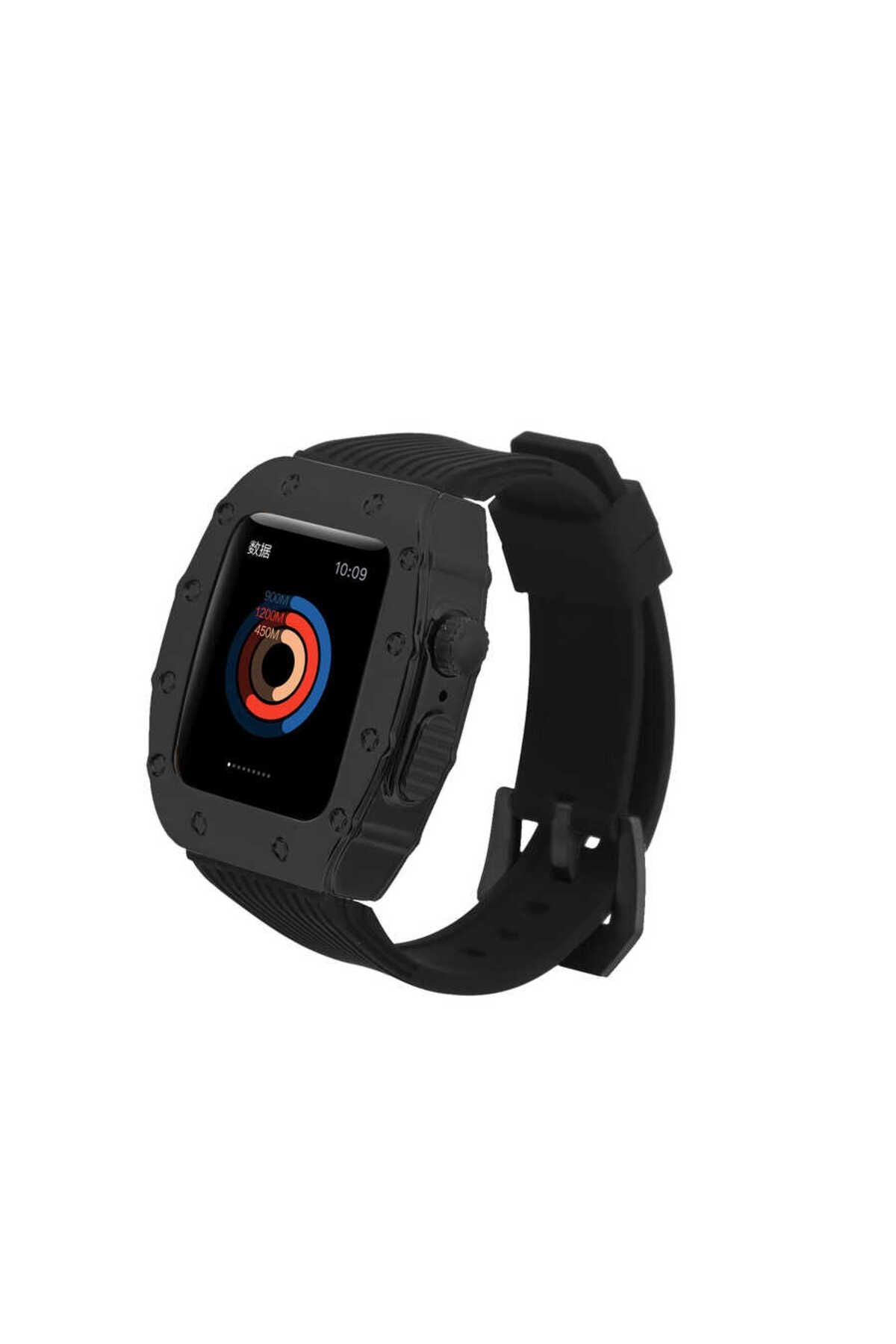 Watch 7 45mm Uyumlu KRD-65 Zore Kordon-Beyaz-Siyah