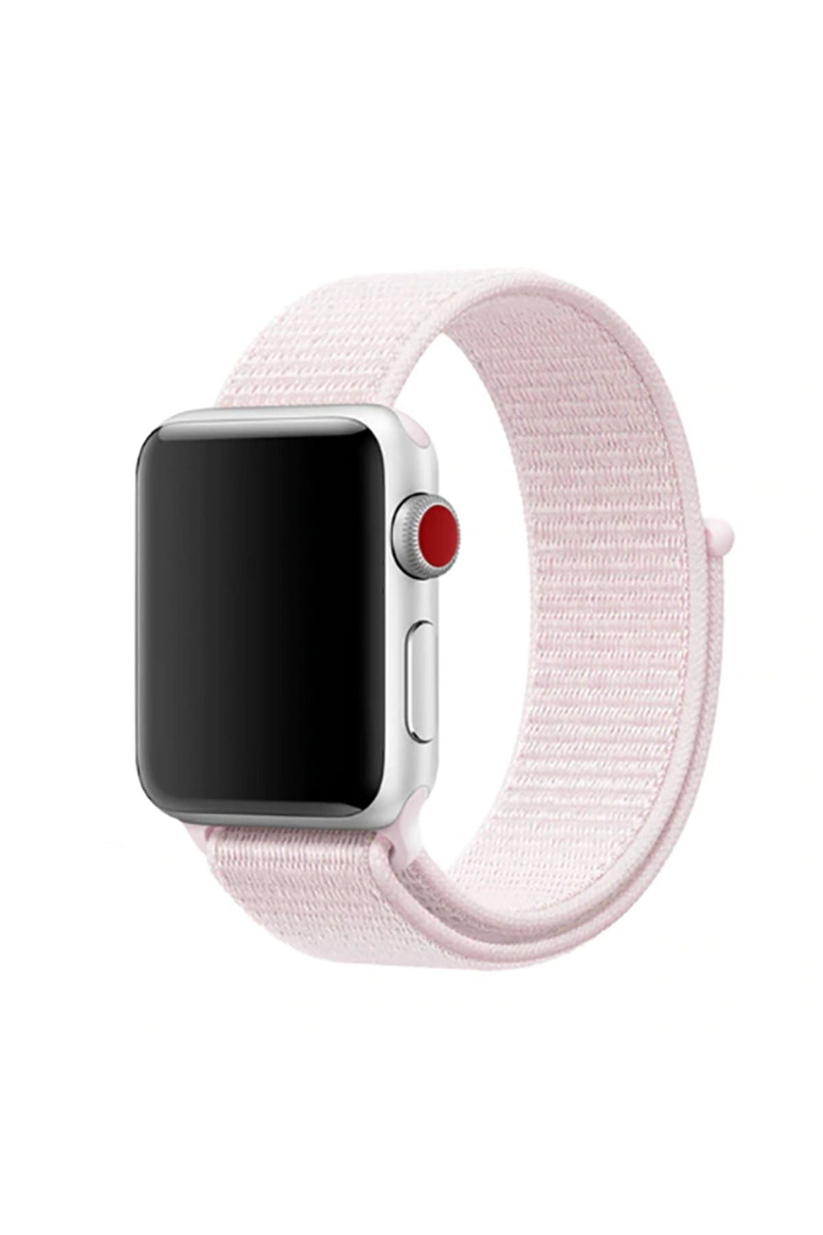 Watch 42mm Uyumlu KRD-03 Hasır  Kordon-56-Neon Pink