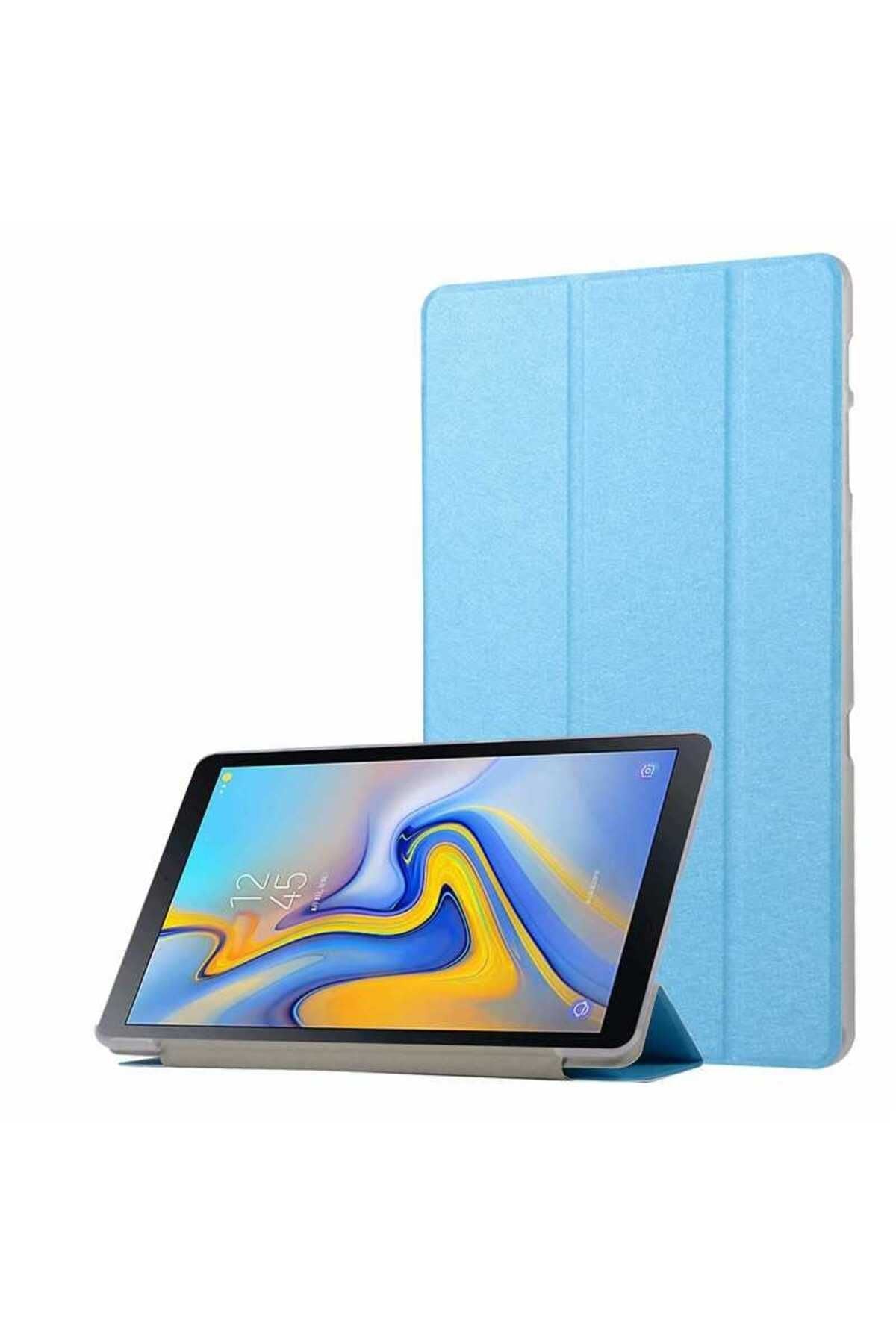 Galaxy Tab A T590  Uyumlu Zore Smart Cover Standlı 1-1 Kılıf-Siyah