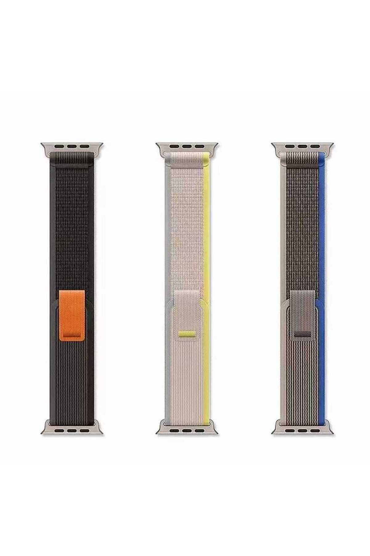 Watch 7 41mm Uyumlu KRD-77 Hasır Zore Kordon-Beyaz-Sarı