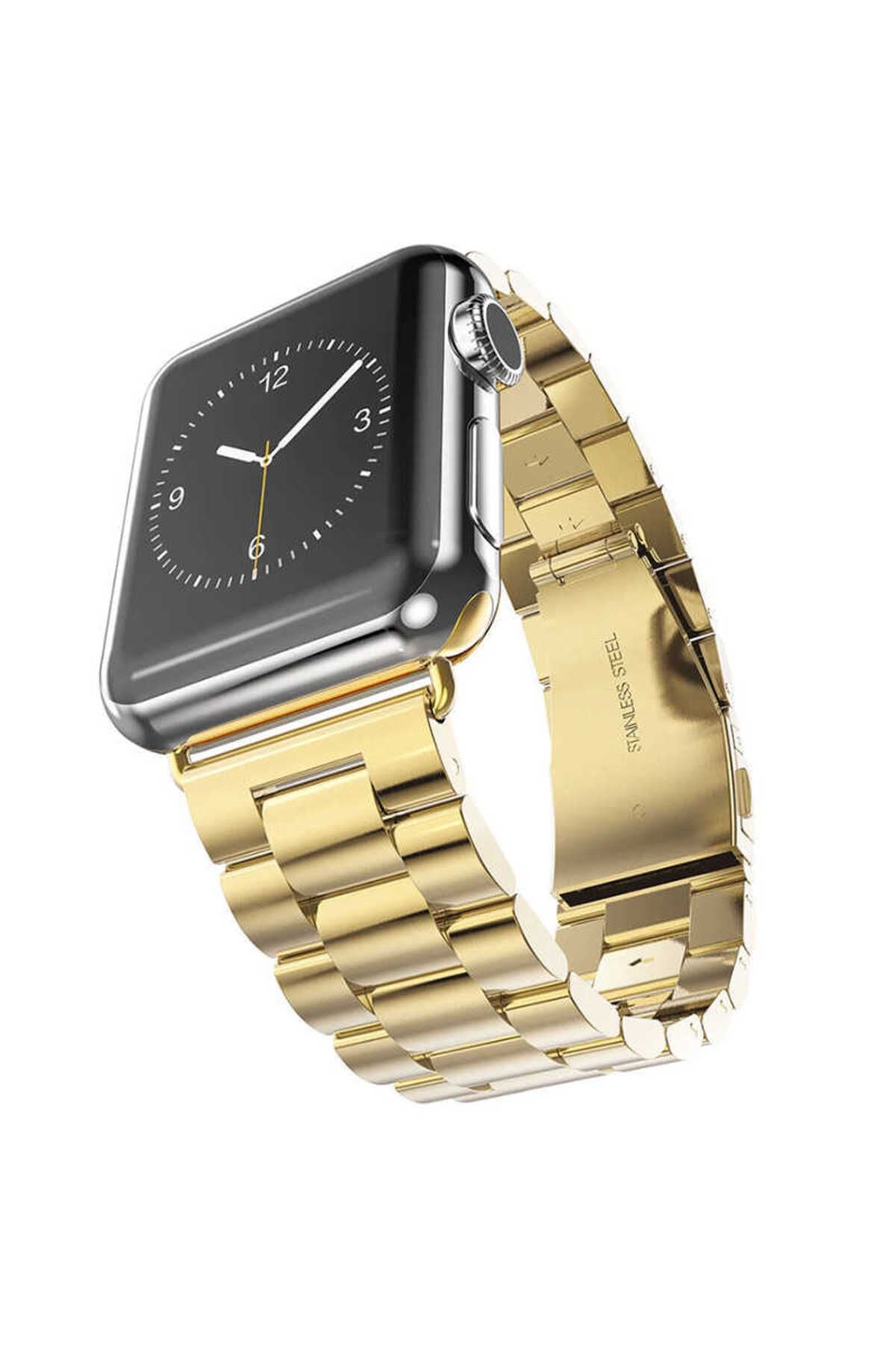 Watch Ultra 49mm Kordon Uyumlu KRD-04 Metal Strap Kayış CLO- Gümüş