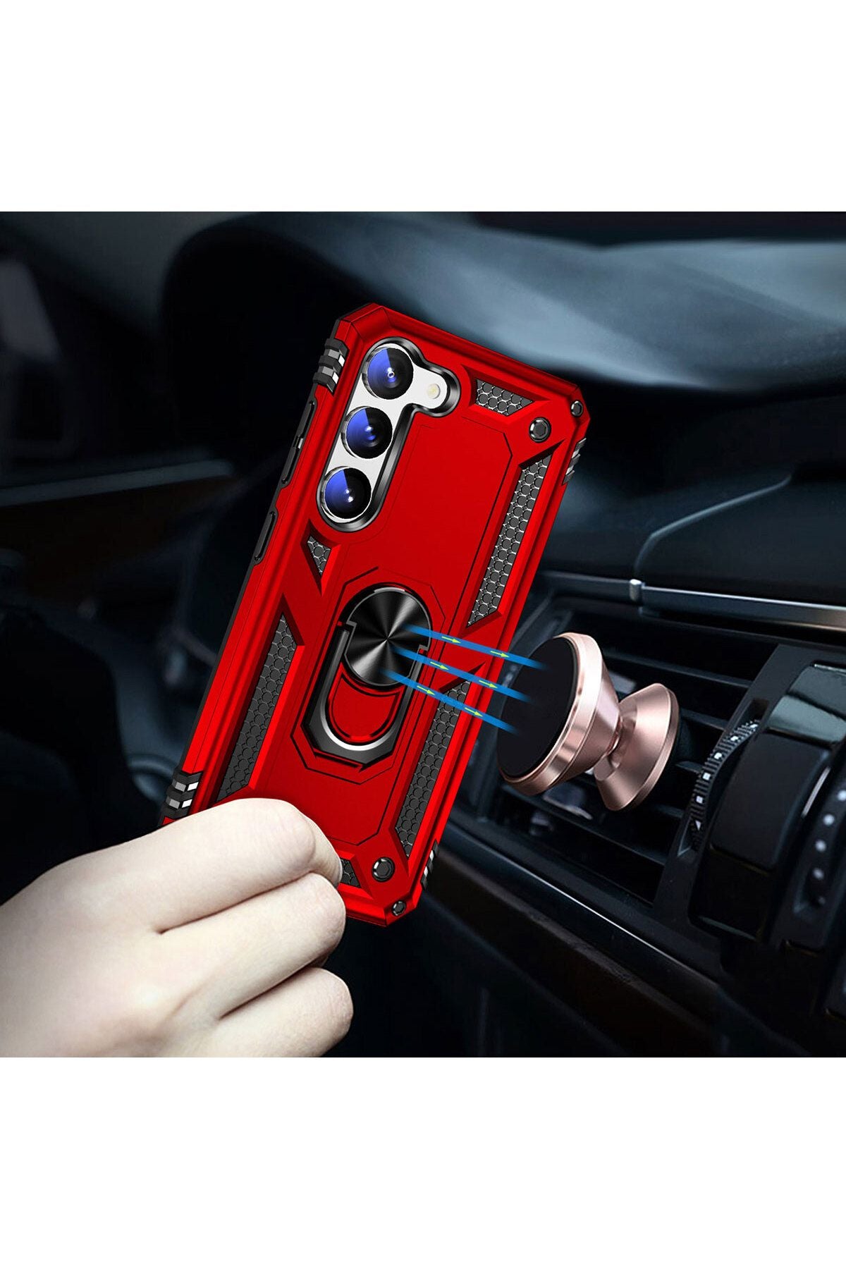 Galaxy S23 Uyumlu Zore Vega Kılıf-Kırmızı