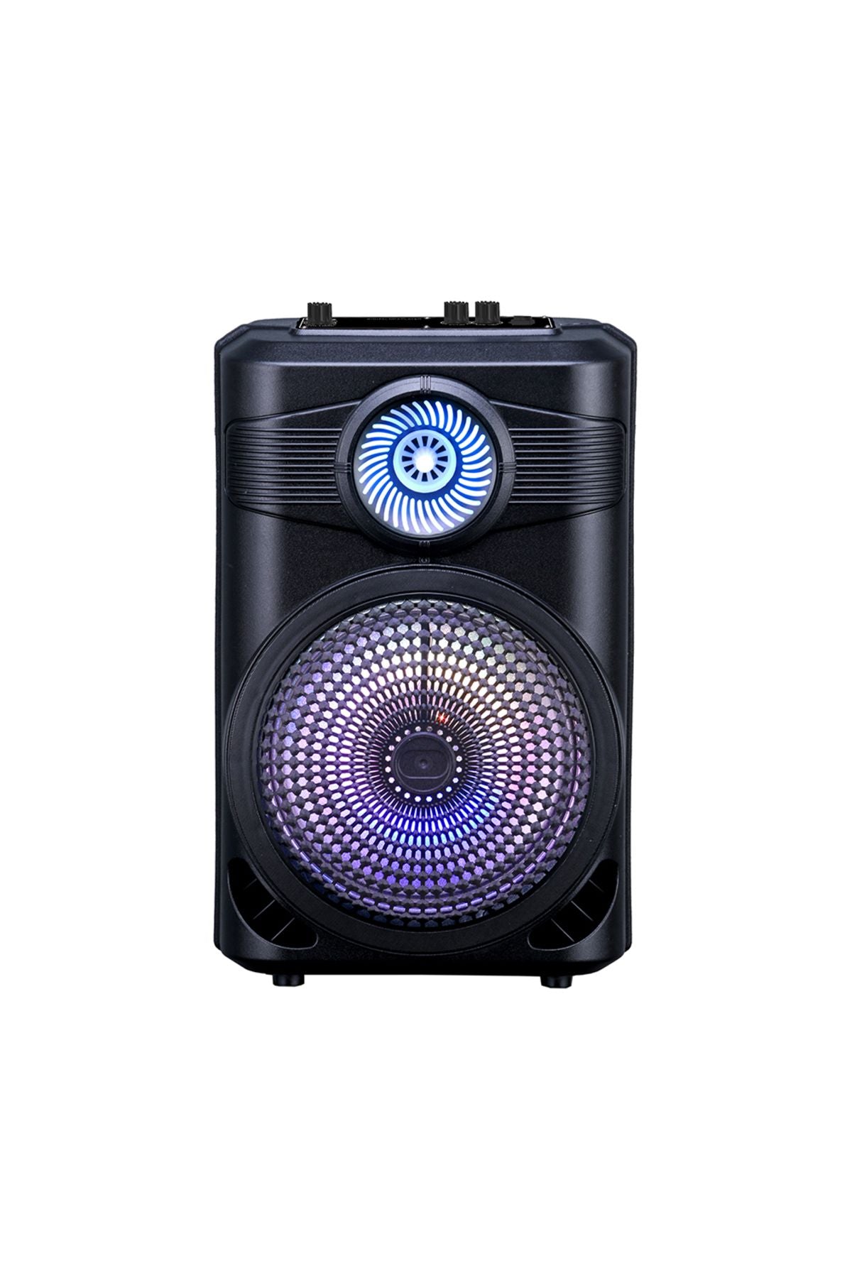 GD-904 Dijital LED Göstergeli FM Radyolu Mikrofonlu RGB TWS 8 inç Stereo Bass Kablosuz Karaoke