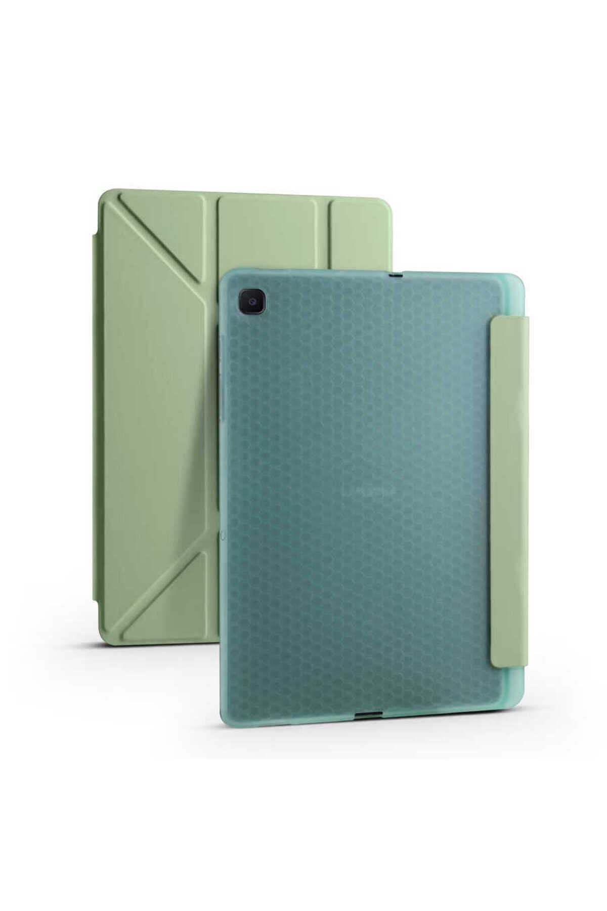 Galaxy Tab A7 10.4 T500 2020 Kılıf  Uyumlu Zore Tri Folding Kalem Bölmeli Standlı Kılıf-Lacivert
