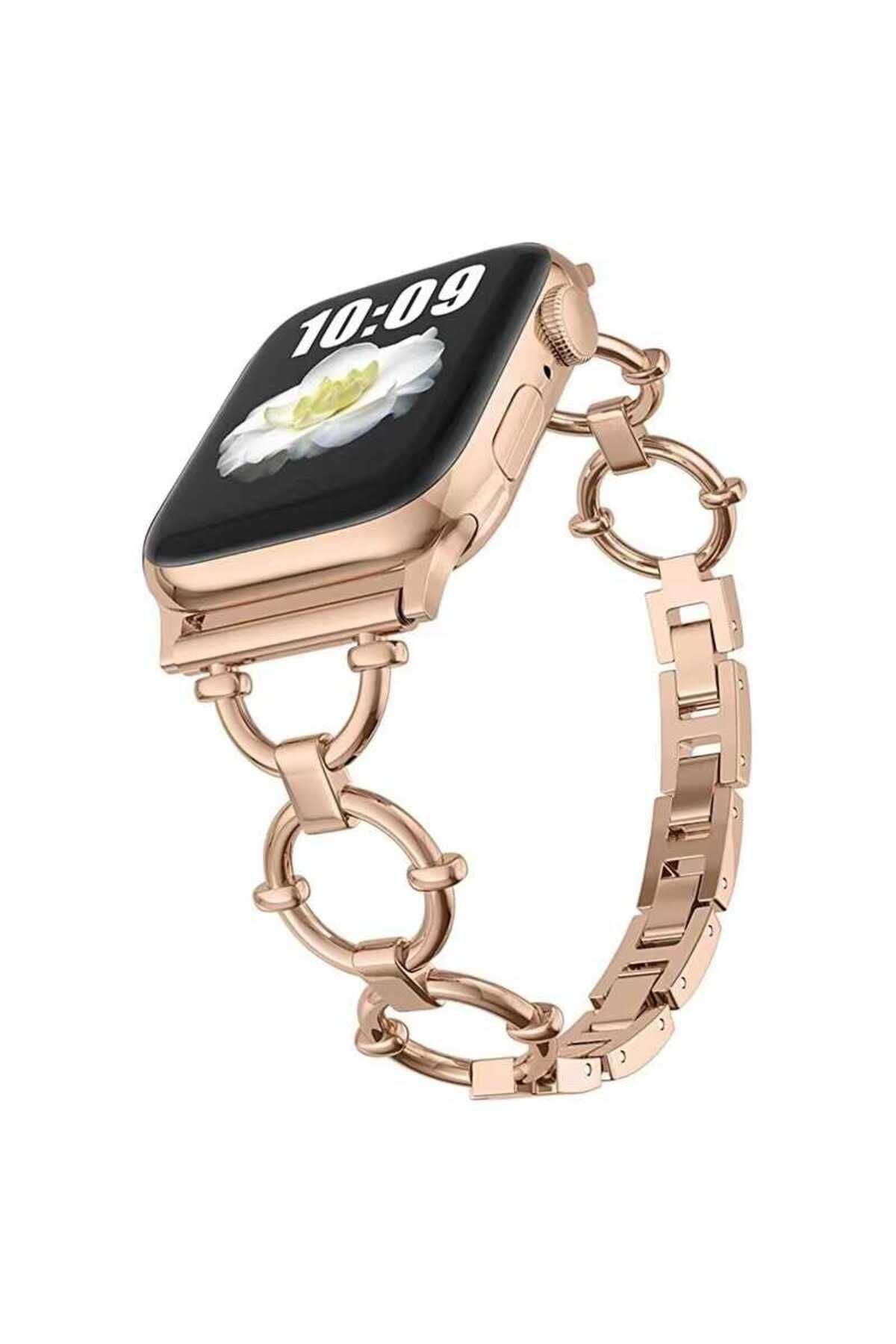 Watch Ultra 49mm Kordon Uyumlu KRD-56 Metal Strap Kayış CLO- Gümüş