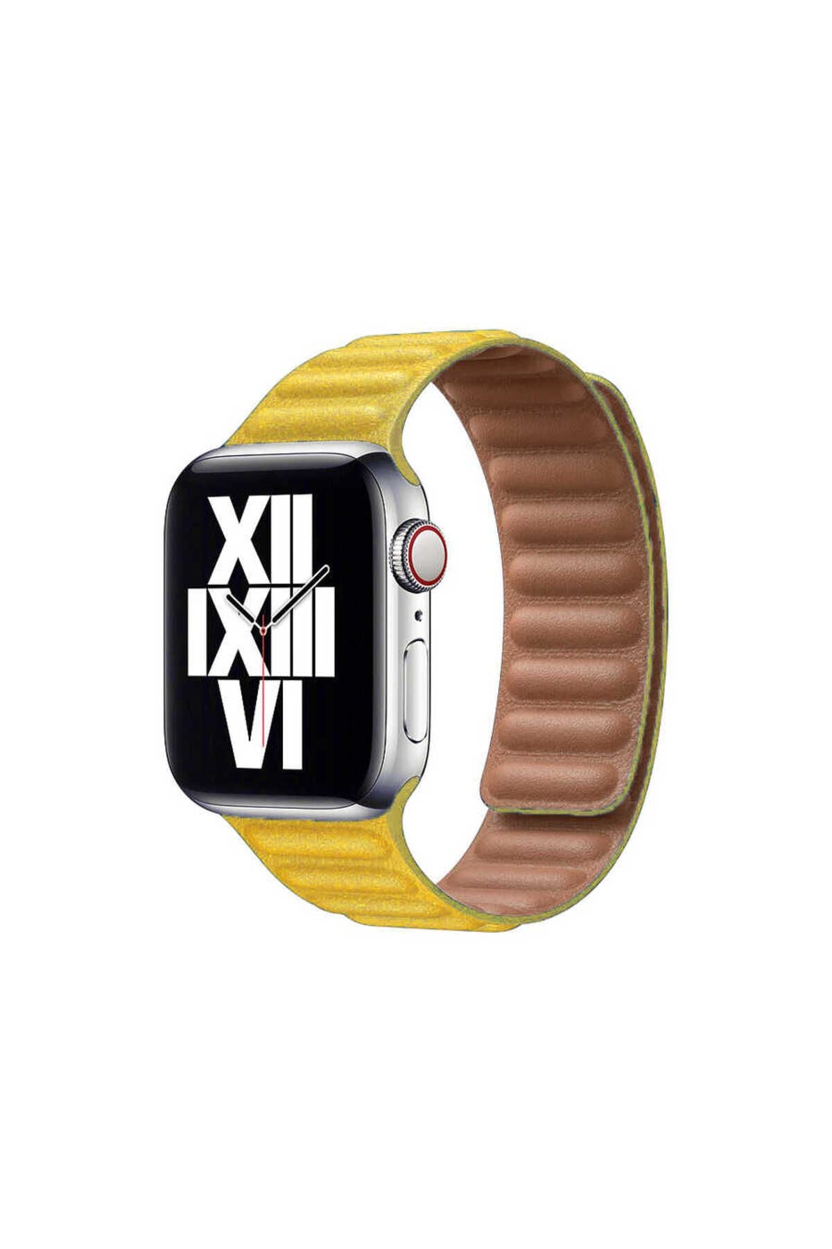 Watch Ultra 49mm Kordon Uyumlu KRD-34 Deri Strap Kayış CLO- Lacivert