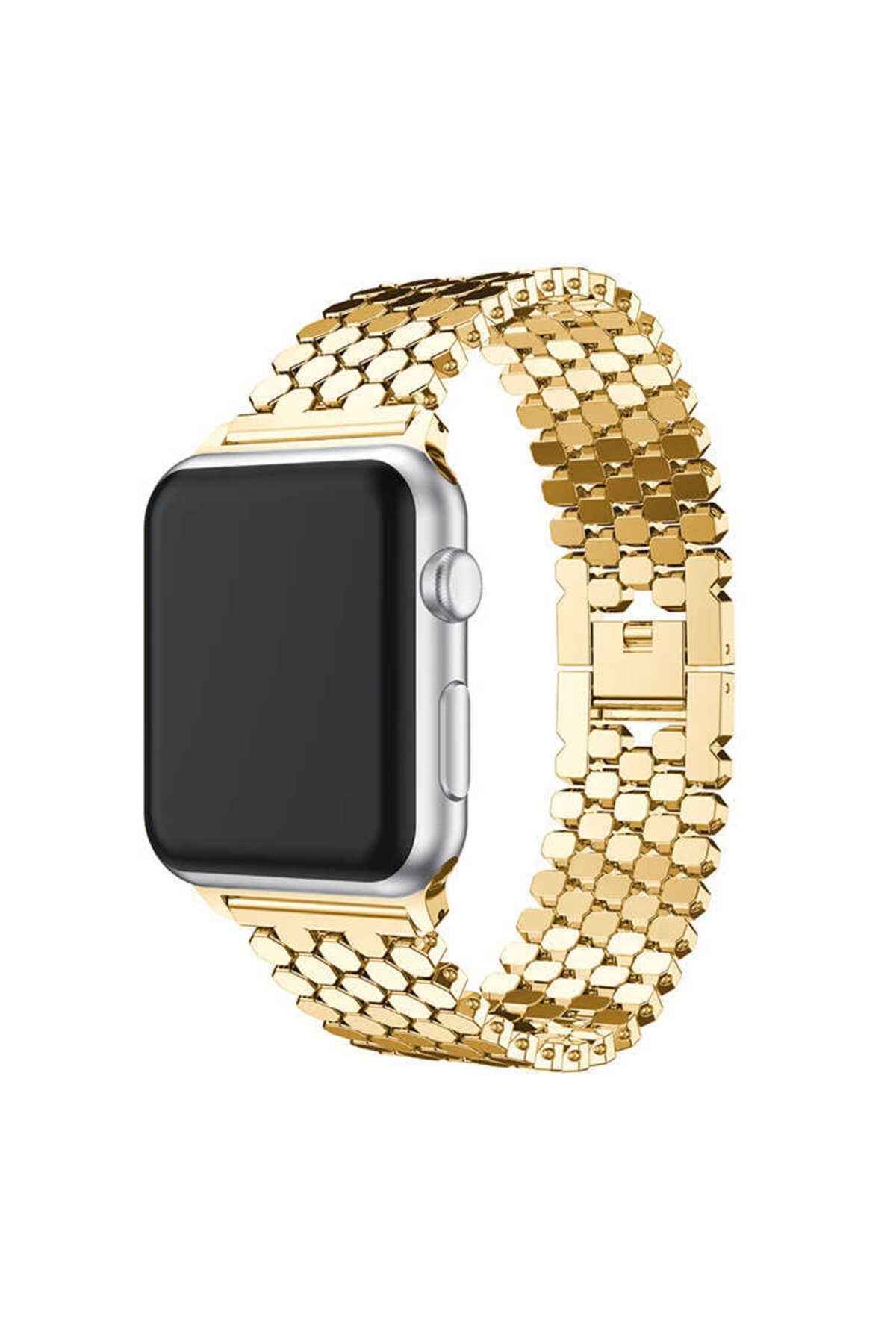 Watch Ultra 49mm Kordon Uyumlu KRD-30 Metal Strap Kayış CLO- Rose Gold