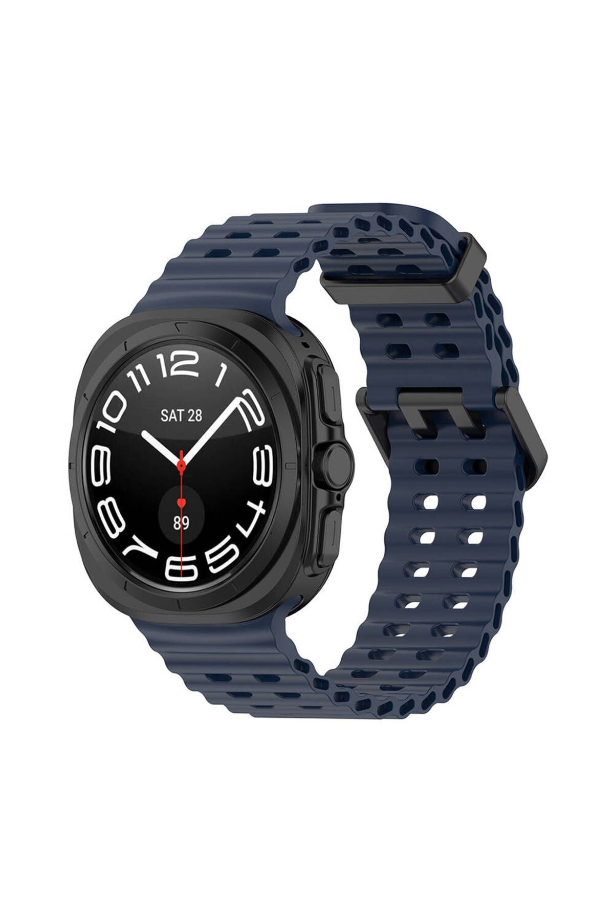 Galaxy Watch Ultra 47mm Zore KRD-118 Tırtıklı Tasarım Silikon Kordon-Beyaz