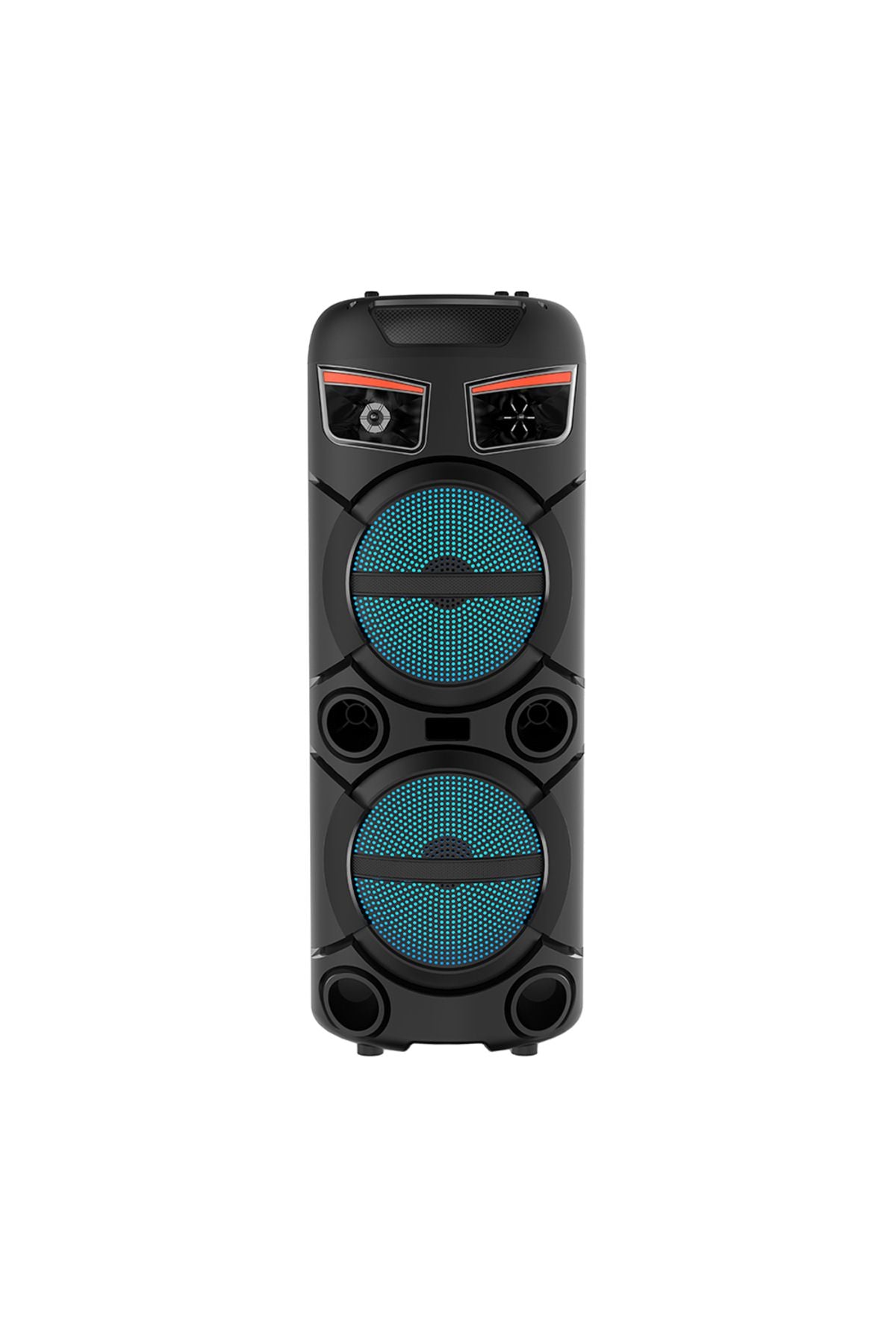 GD-2809 Dijital LED Göstergeli FM Radyolu Mikrofonlu RGB TWS Çift 8 inç Stereo Bass Kablosuz