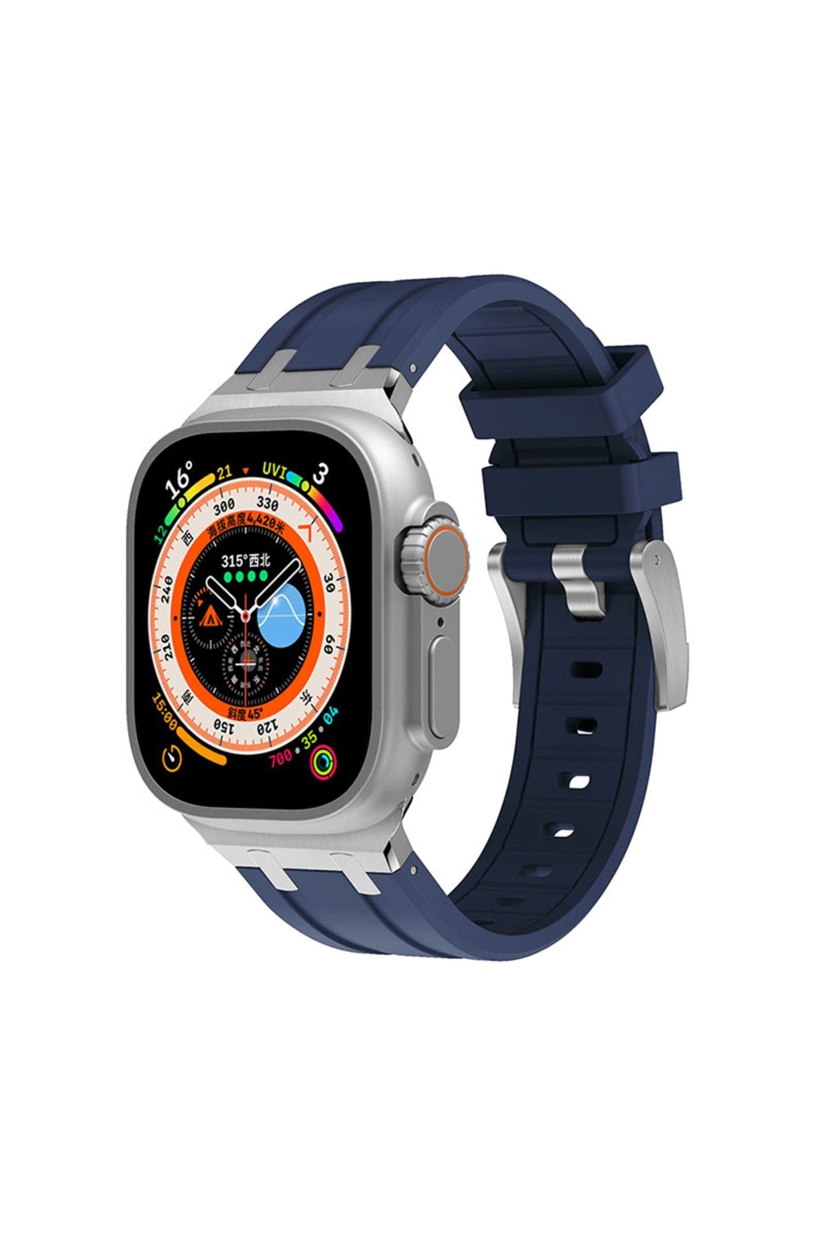 Watch Ultra 49mm Uyumlu KRD-89 Uyumlu Zore Kordon-Beyaz