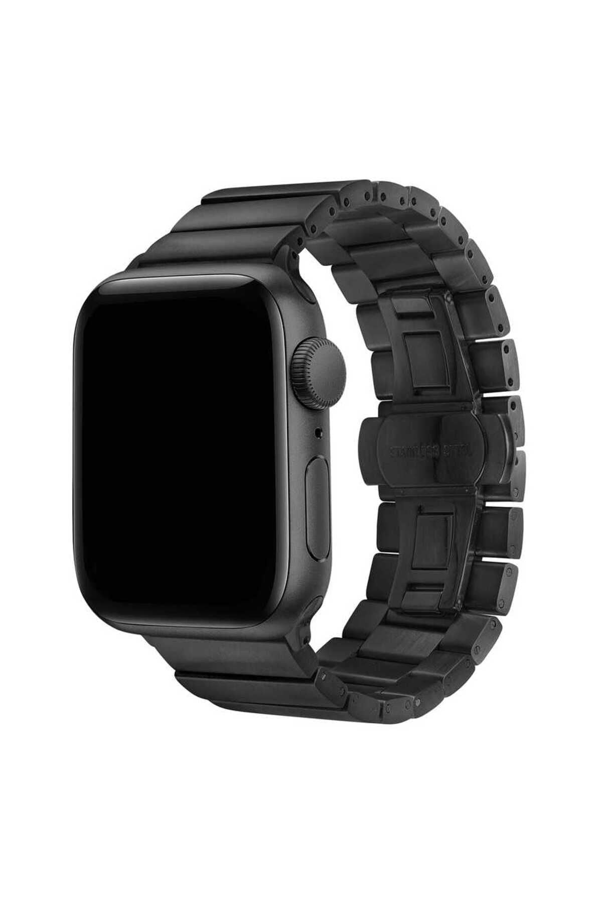 Watch Ultra 49mm Kordon Uyumlu KRD-41 Metal Strap Kayış CLO- Gold