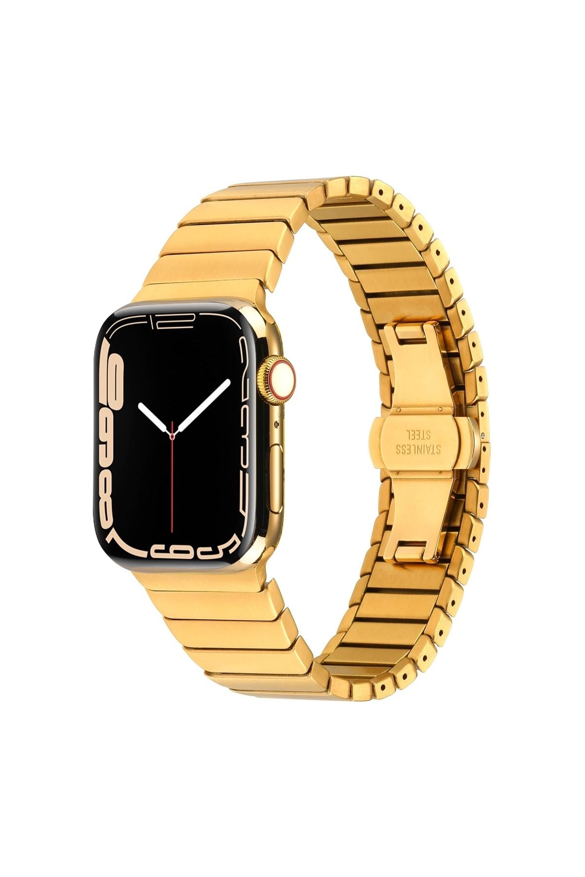 Watch Ultra 49mm Kordon Uyumlu KRD-79 Metal Strap Kayış CLO- Gri