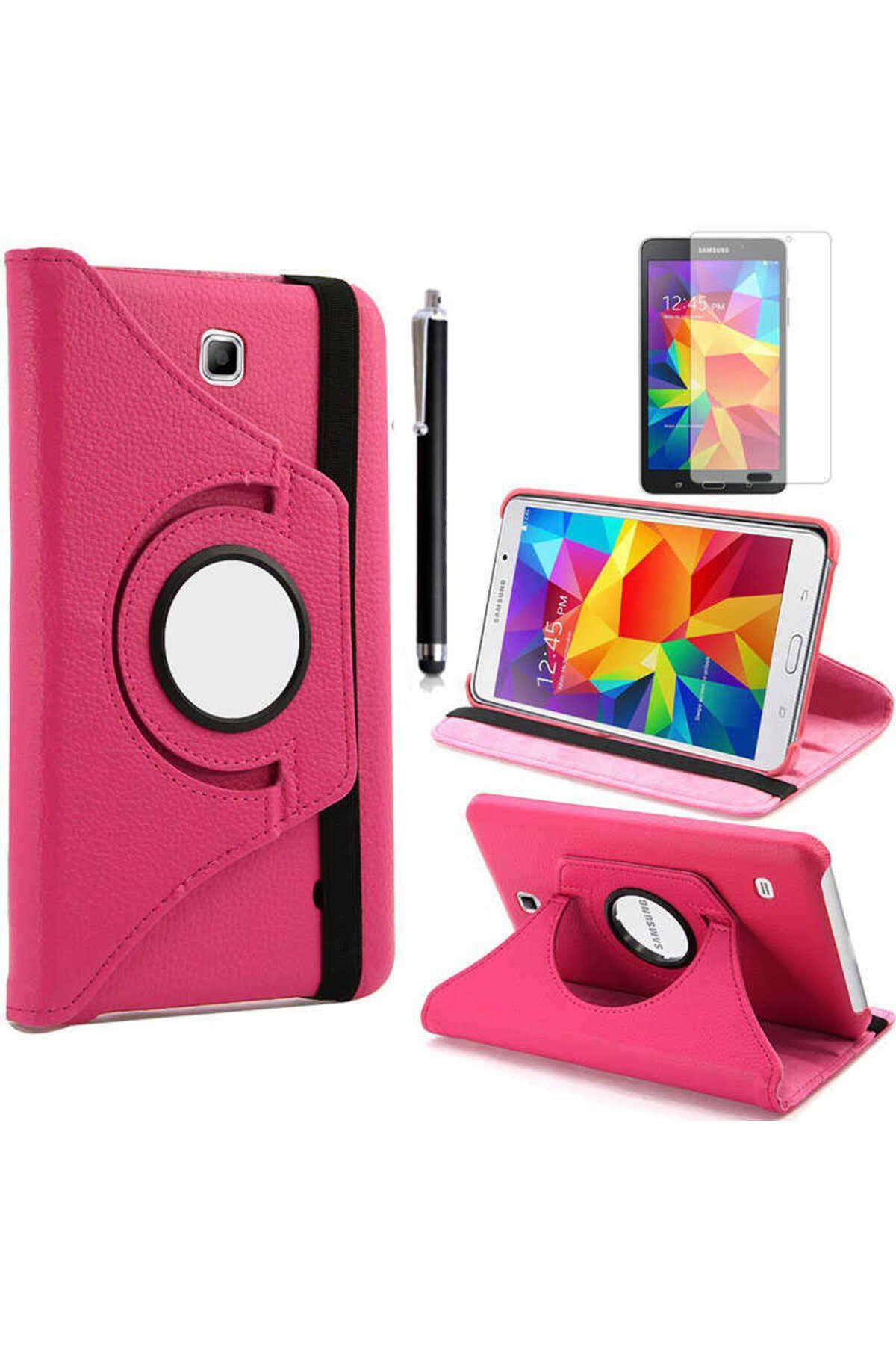 Galaxy Tab 4 7.0 T230  Uyumlu Zore Dönebilen Standlı Kılıf-Mavi