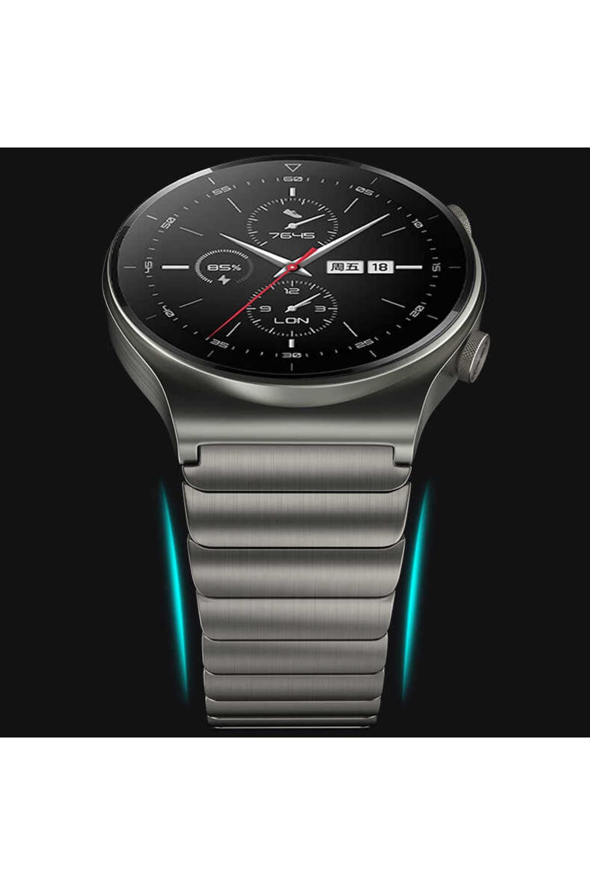 Galaxy Watch 46mm Uyumlu KRD-35 22mm Metal Zore Kordon-Gümüş