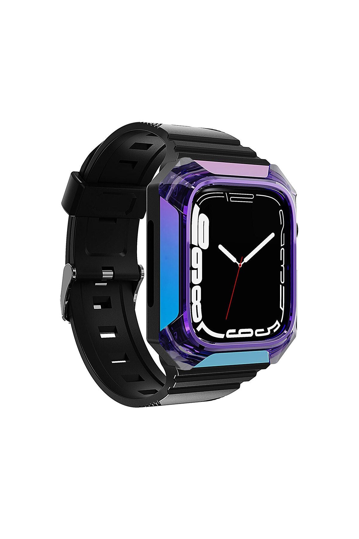 Watch 44mm Uyumlu KRD-88 Sert PC Kasa Koruyuculu Uyumlu Zore Kordon-Mavi