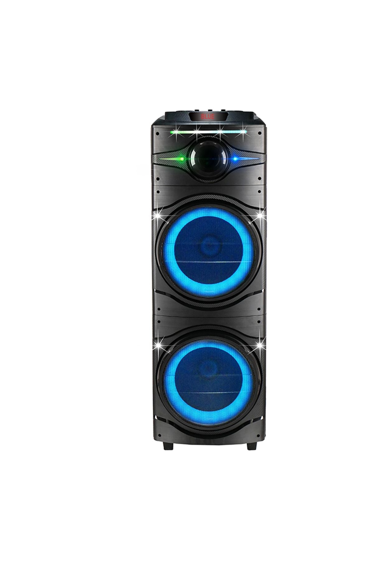 GD-2016 Dijital LED Göstergeli FM Radyolu Mikrofonlu RGB TWS Çift 12 inç Stereo Bass Kablosuz K