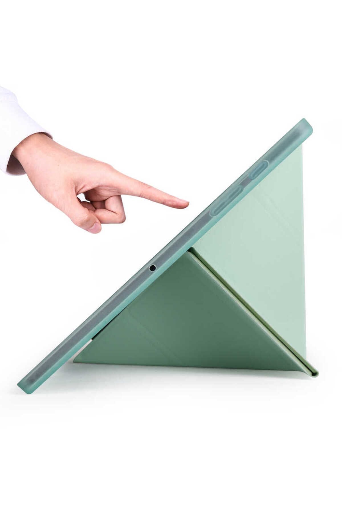 Galaxy Tab A7 10.4 T500 2020 Kılıf  Uyumlu Zore Tri Folding Kalem Bölmeli Standlı Kılıf-Lacivert