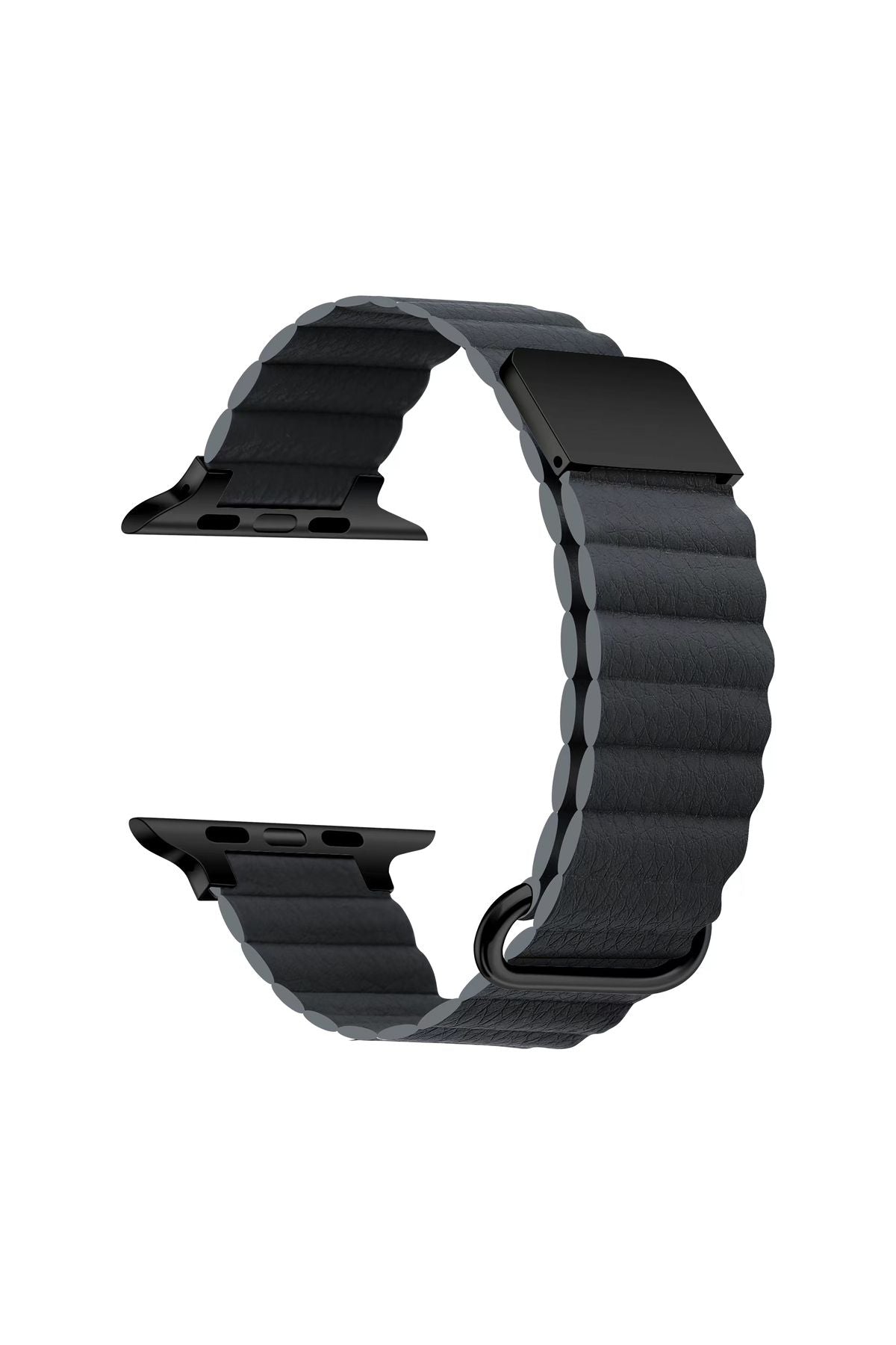 Watch 7 41mm Uyumlu KRD-78 PU Deri Kordon Strap Kayış CLO- Lacivert
