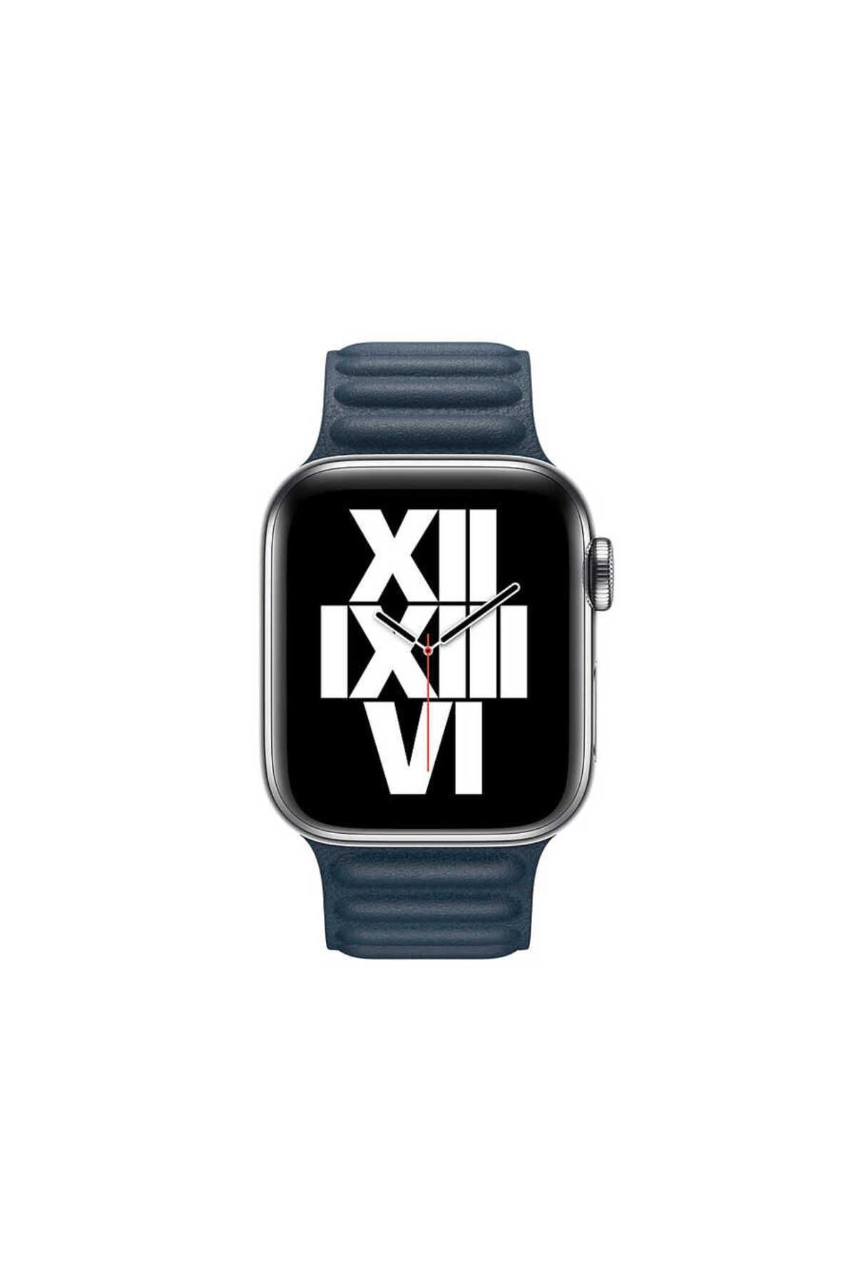 Watch 44mm Uyumlu KRD-34 Deri Zore Kordon-Kırmızı