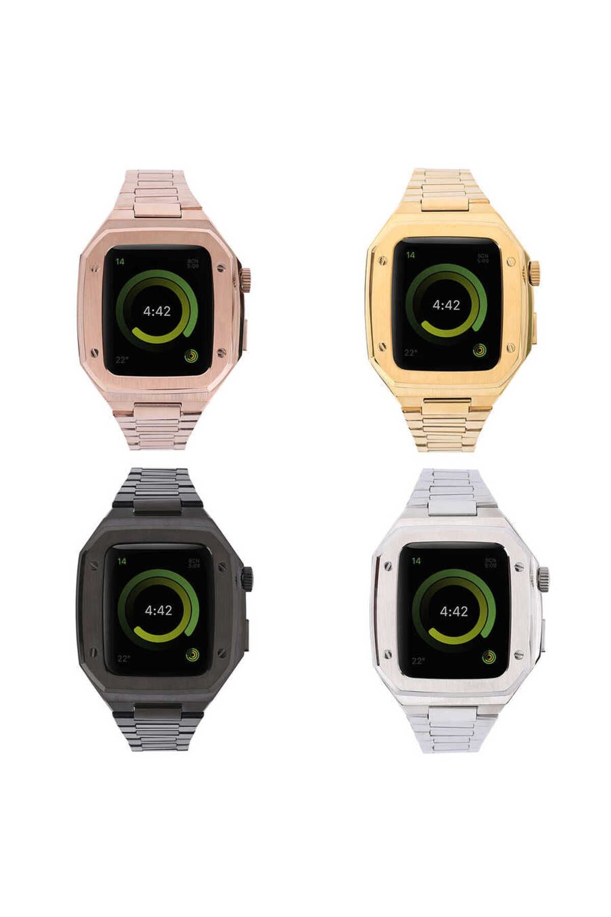 Watch 7 45mm Uyumlu KRD-64 Metal Zore Kordon-Siyah